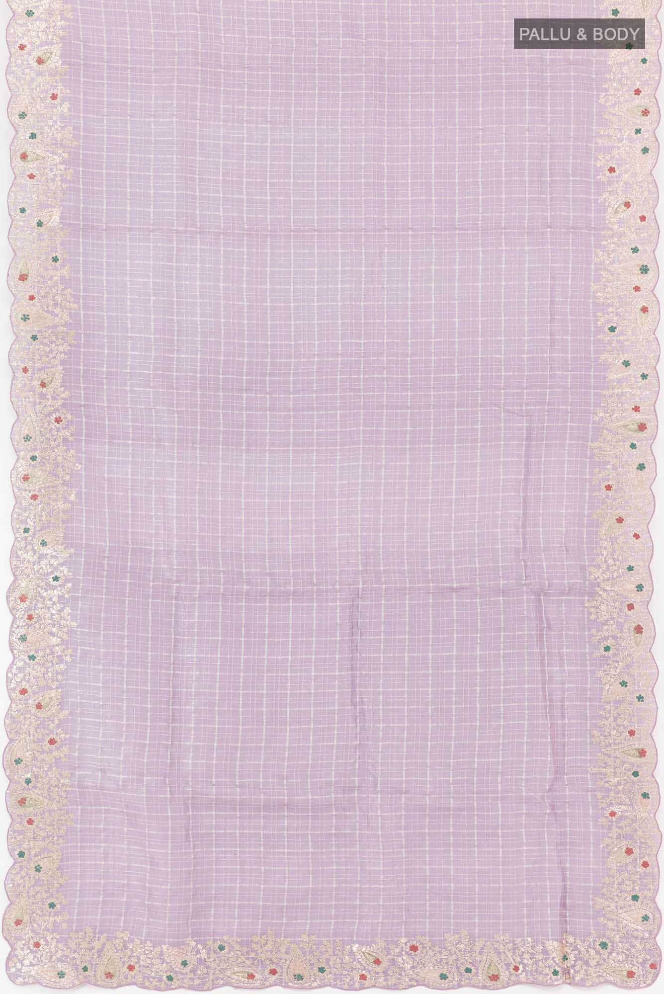 Lavender Tussar Saree - Image 4