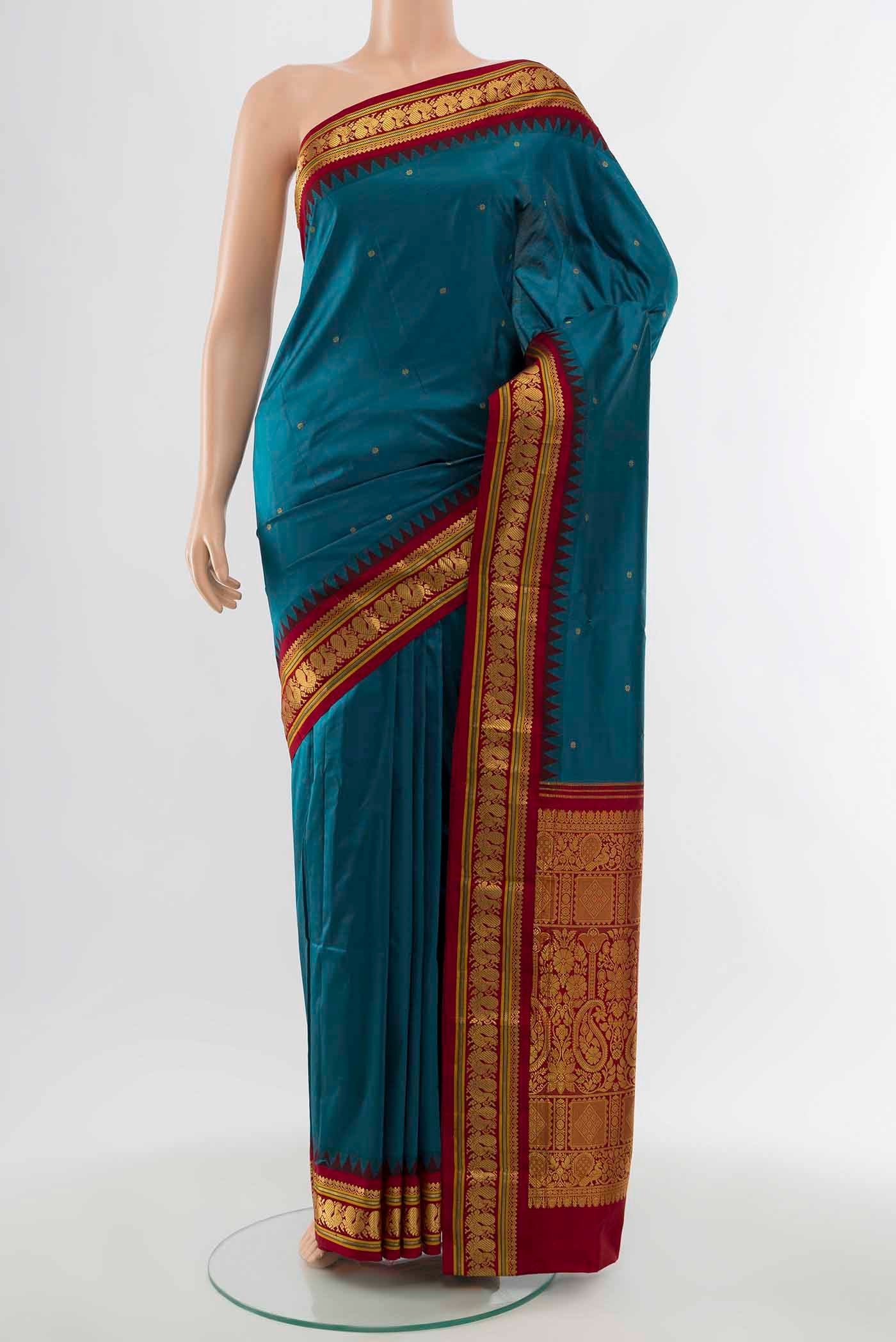 Light Blue Bangalore Silk - kadyal Saree