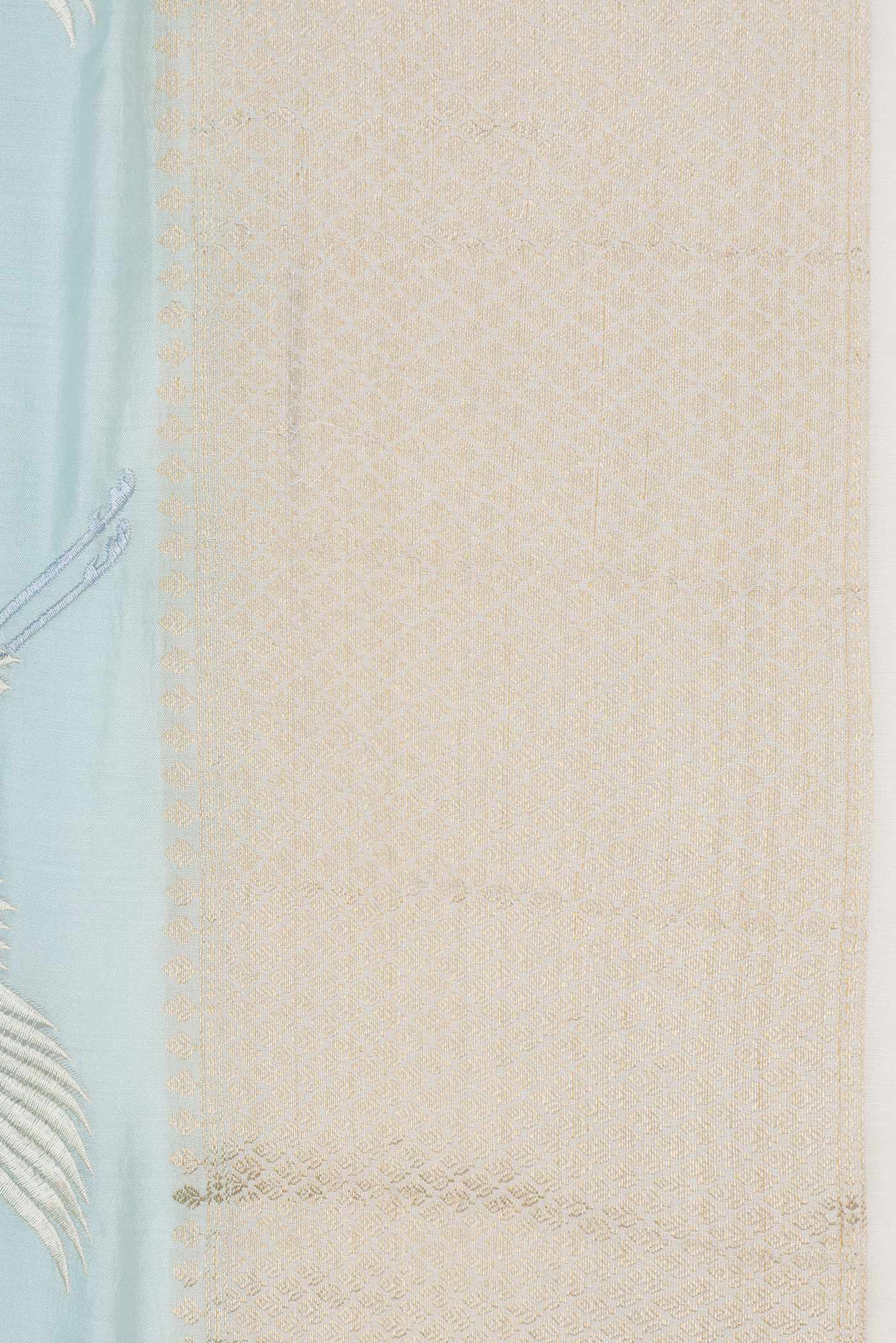 Light Blue Dual Tone Tussar Saree - Image 3