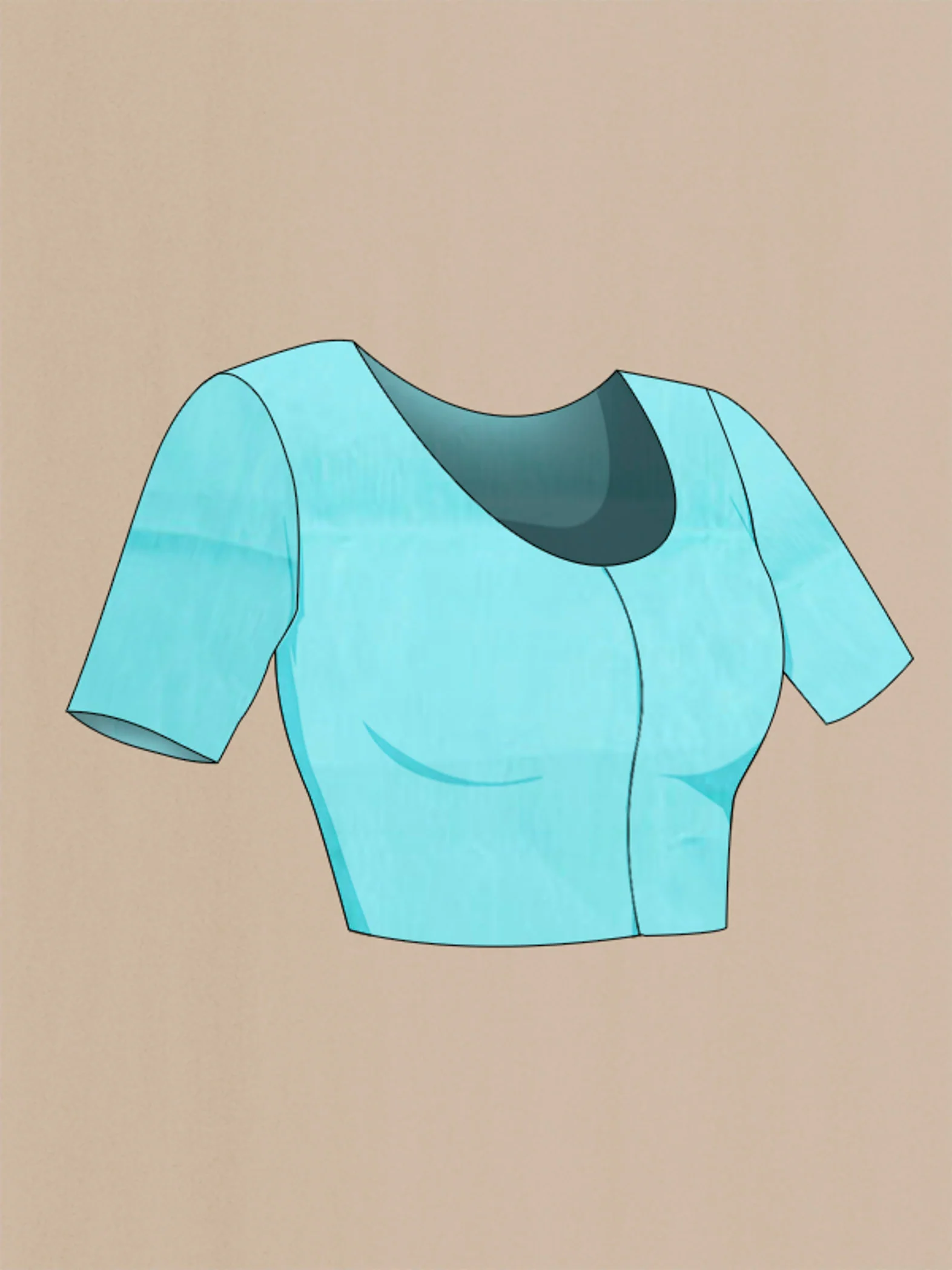 Light Blue Soft Silk Saree - Image 4