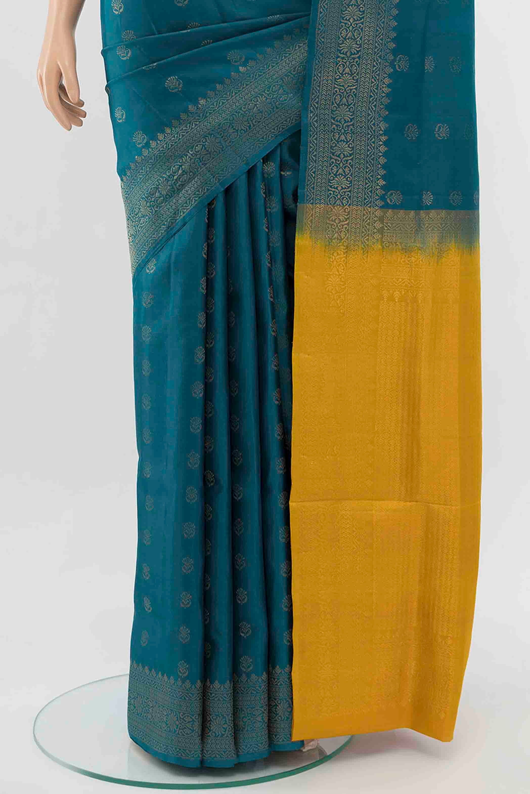 Light Blue Soft Silk Saree - Image 3