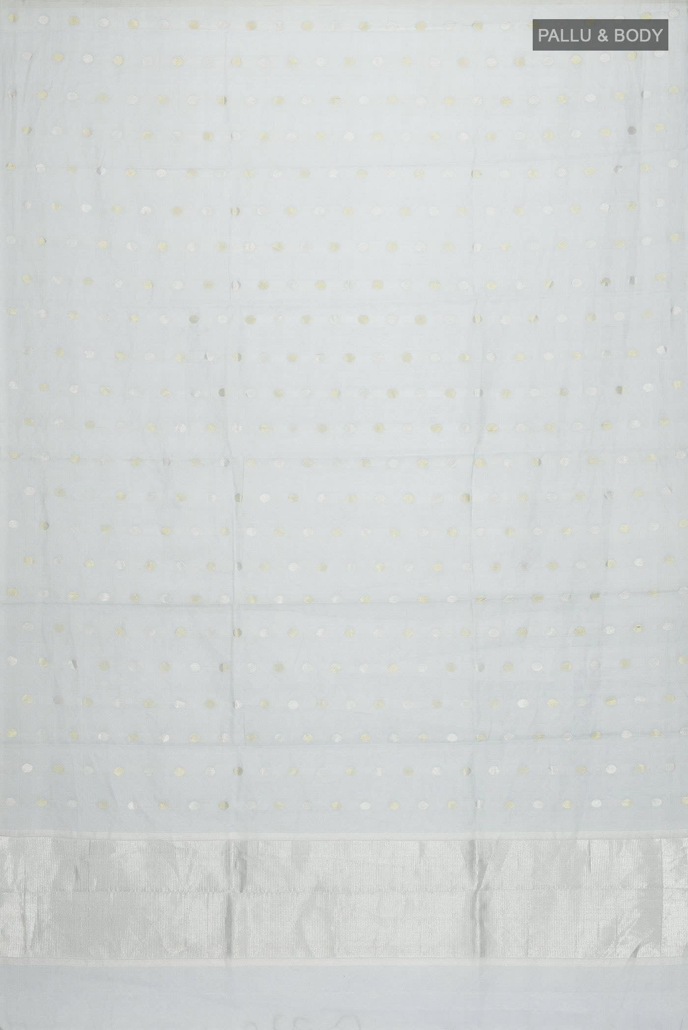 Light Blue Tussar Silk Saree - Image 4