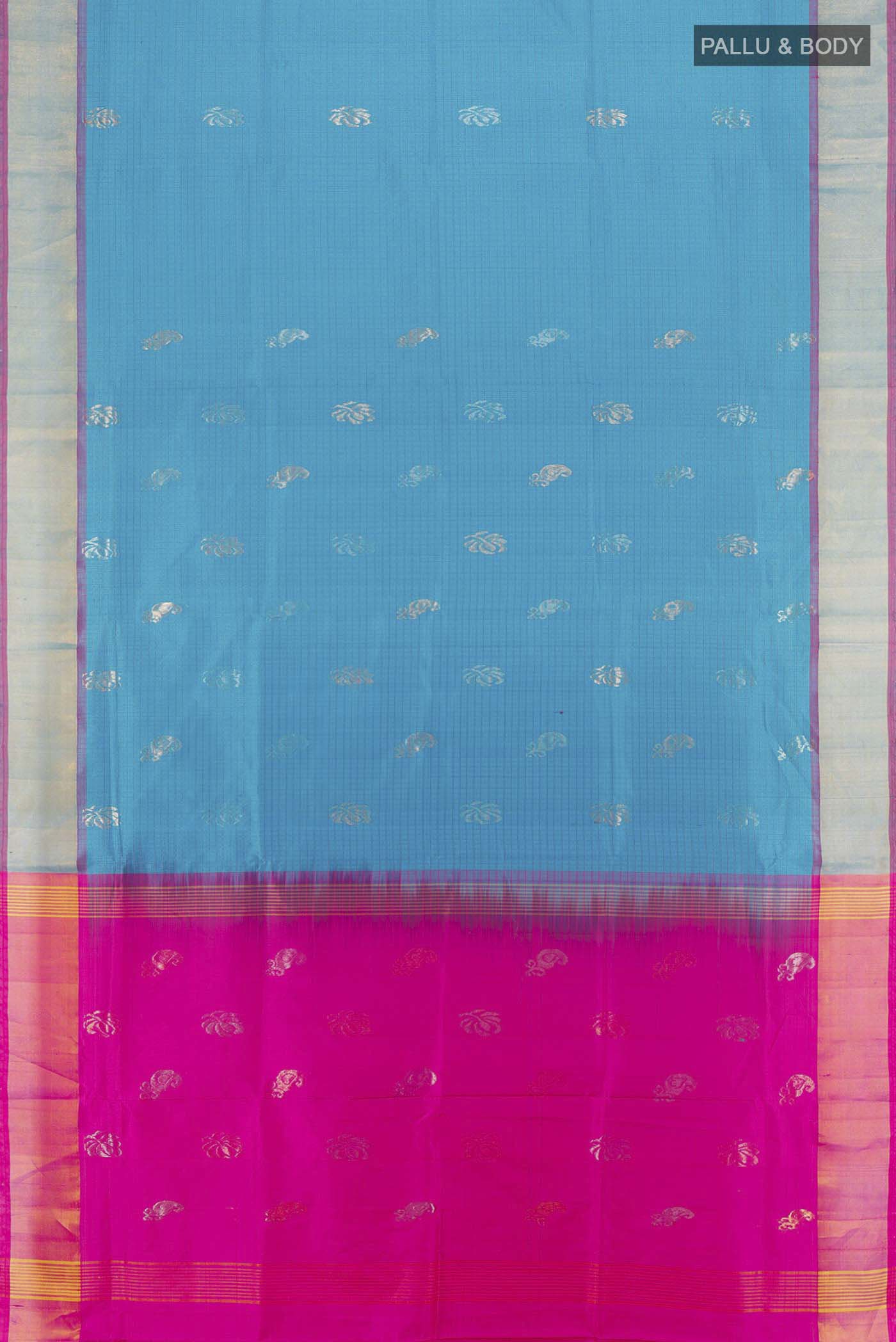 Blue Uppada Silk Saree - Image 5