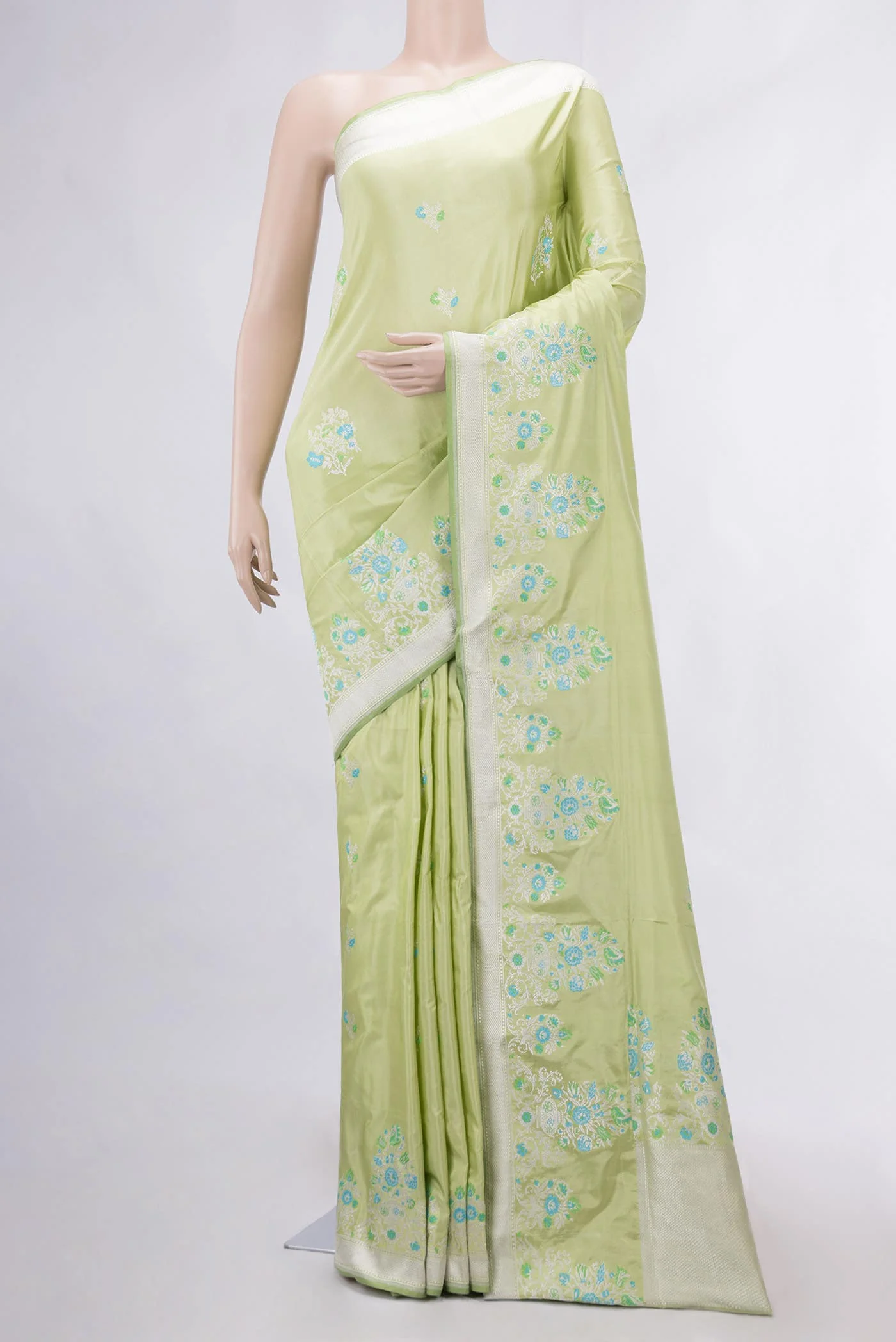 Light Green Banarasi Silk Saree