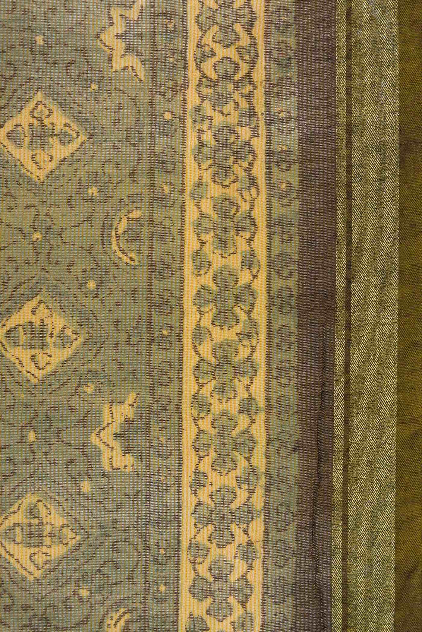 Light Green Chanderi Silk Saree - Image 3