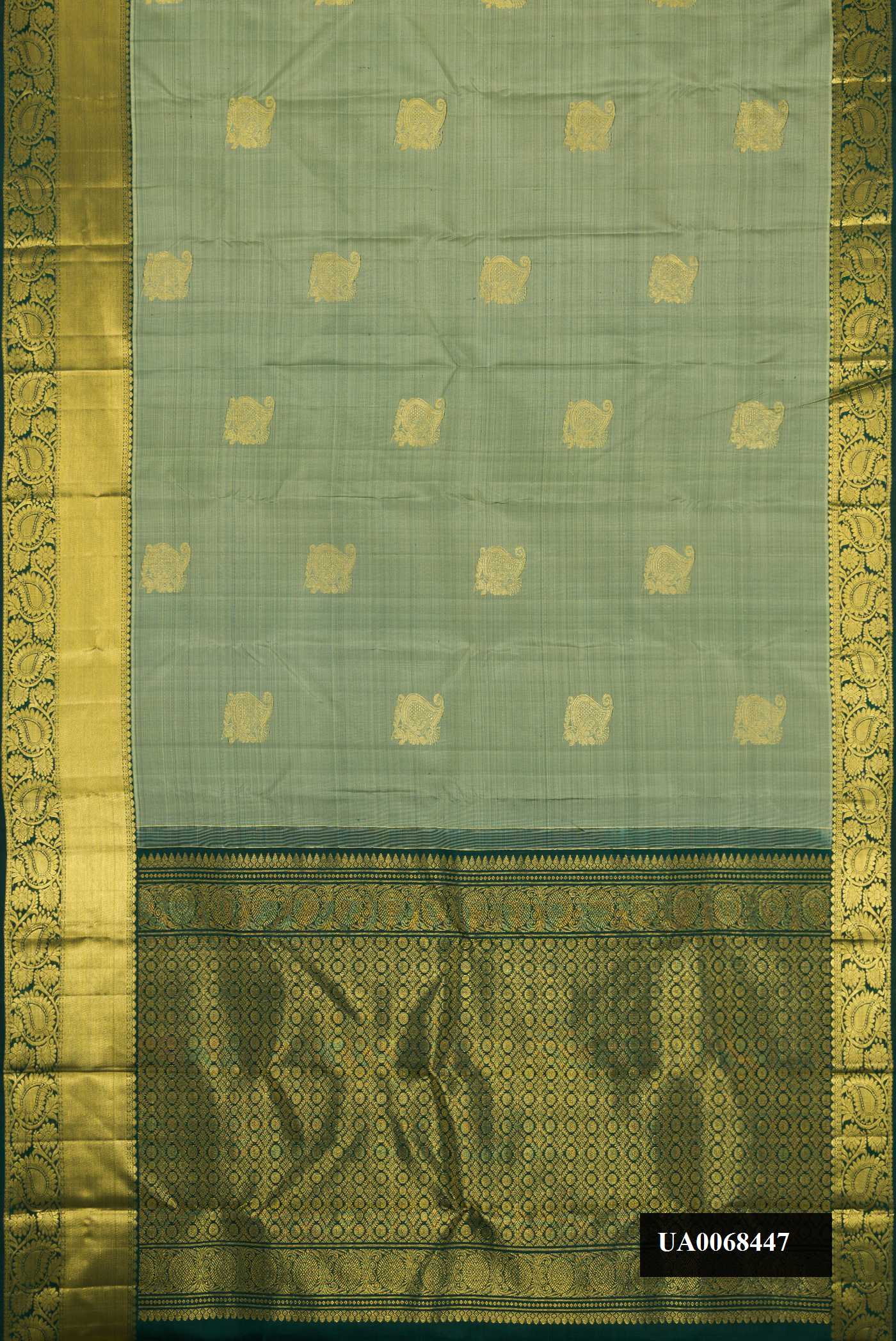 Light Green Dual Tone Kanchipuram Silk Saree