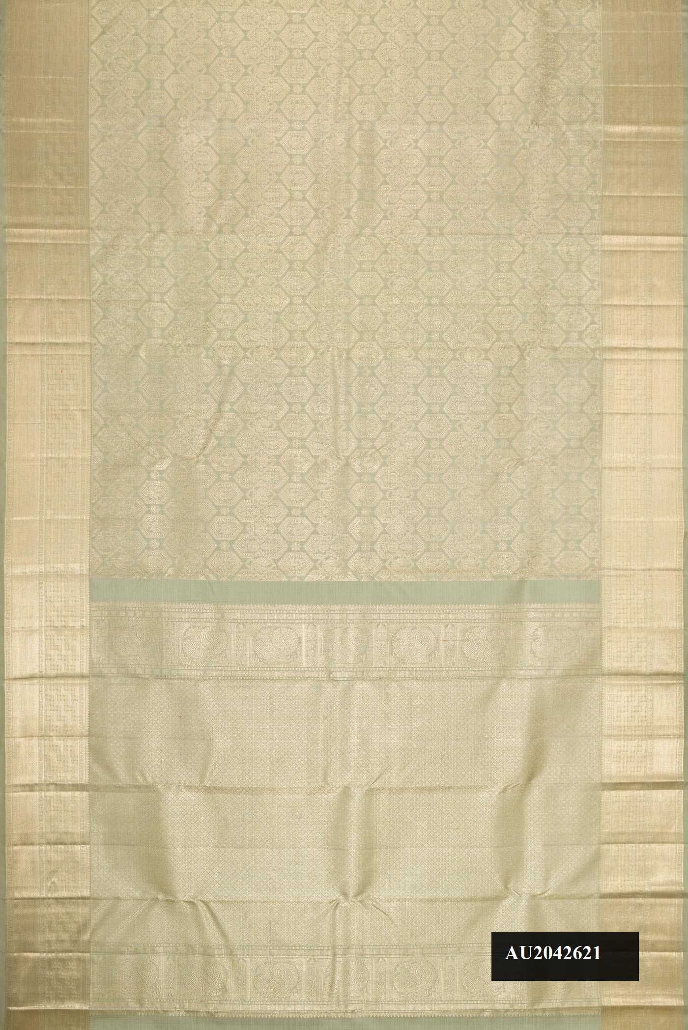 Light Green Dual Tone Kanchipuram Silk Saree