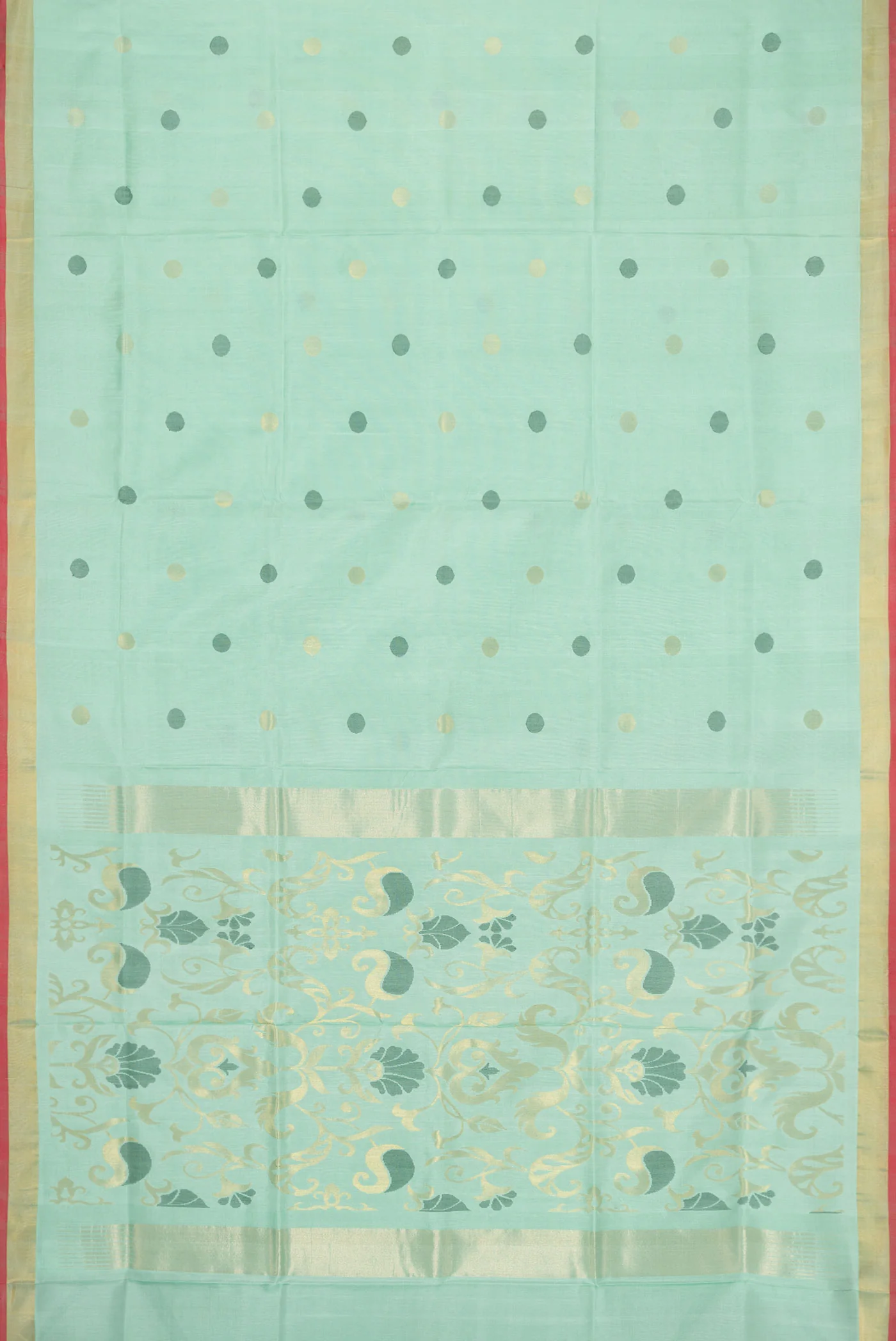 Light Blue Uppada Silk Saree - Image 6