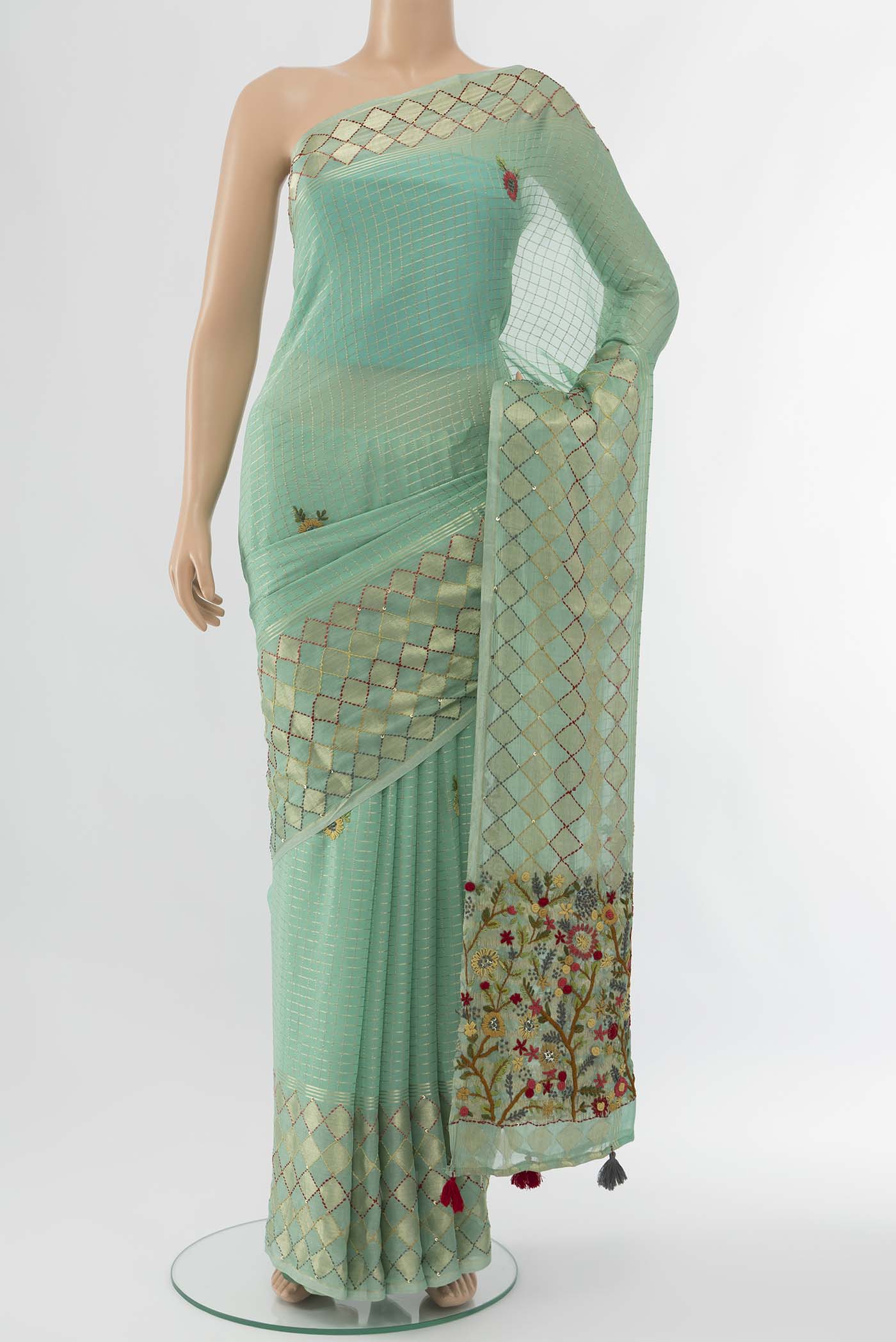 Light Green Georgette Saree