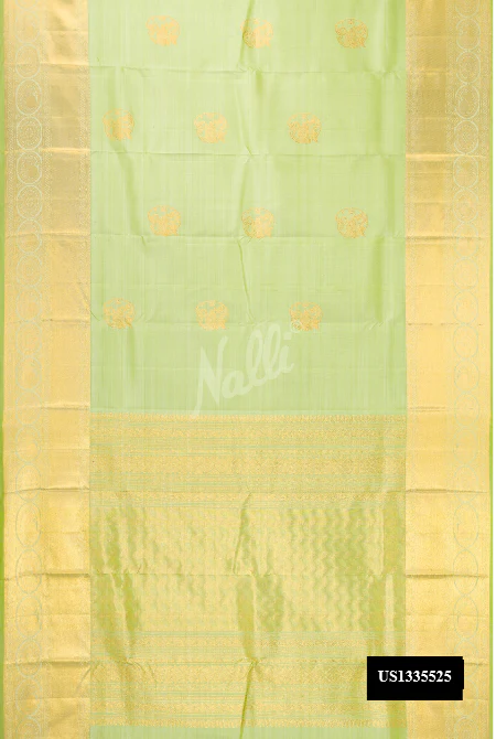 Light Green Kanchipuram Silk Saree