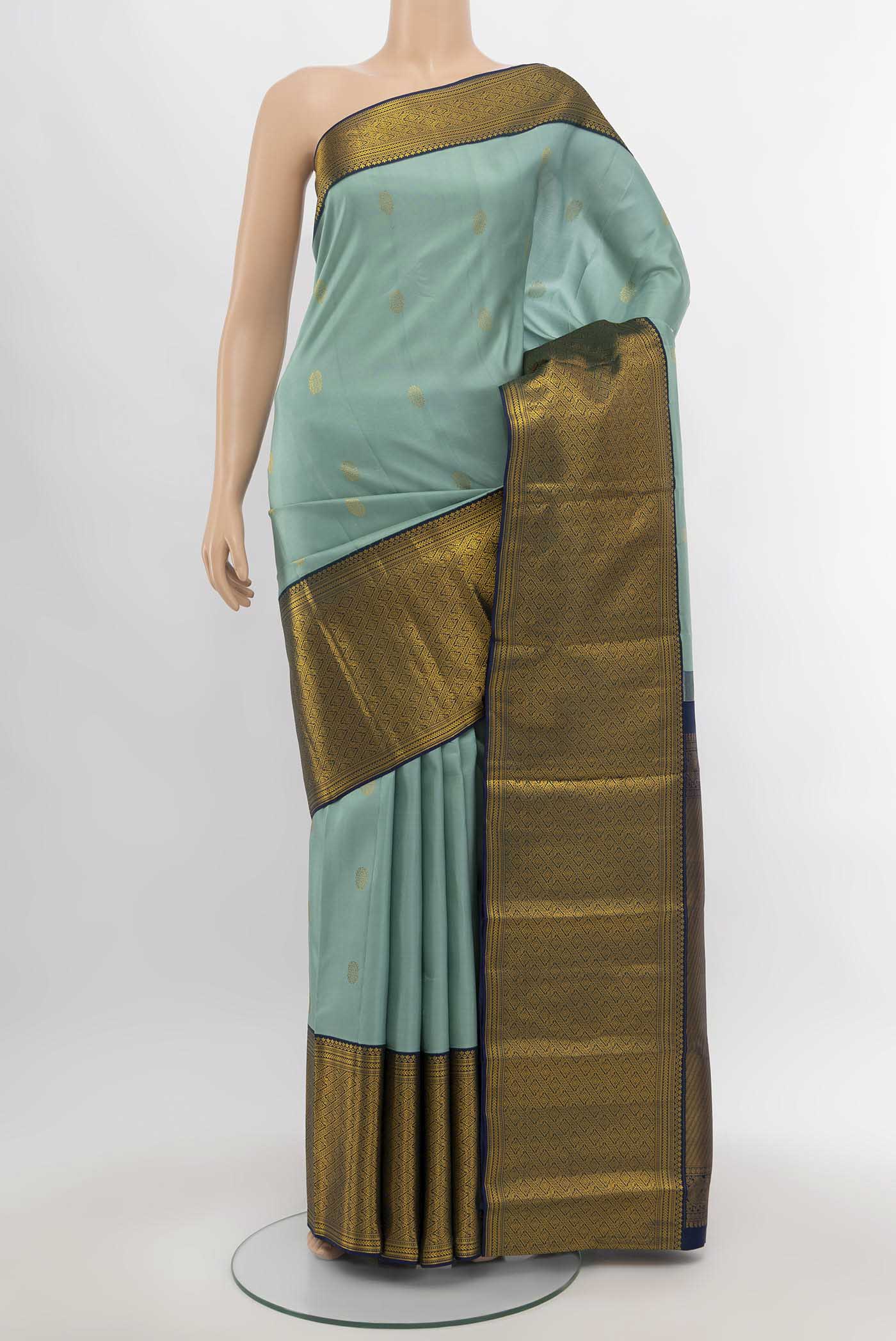 Light Blue Kanjivaram Silk Saree