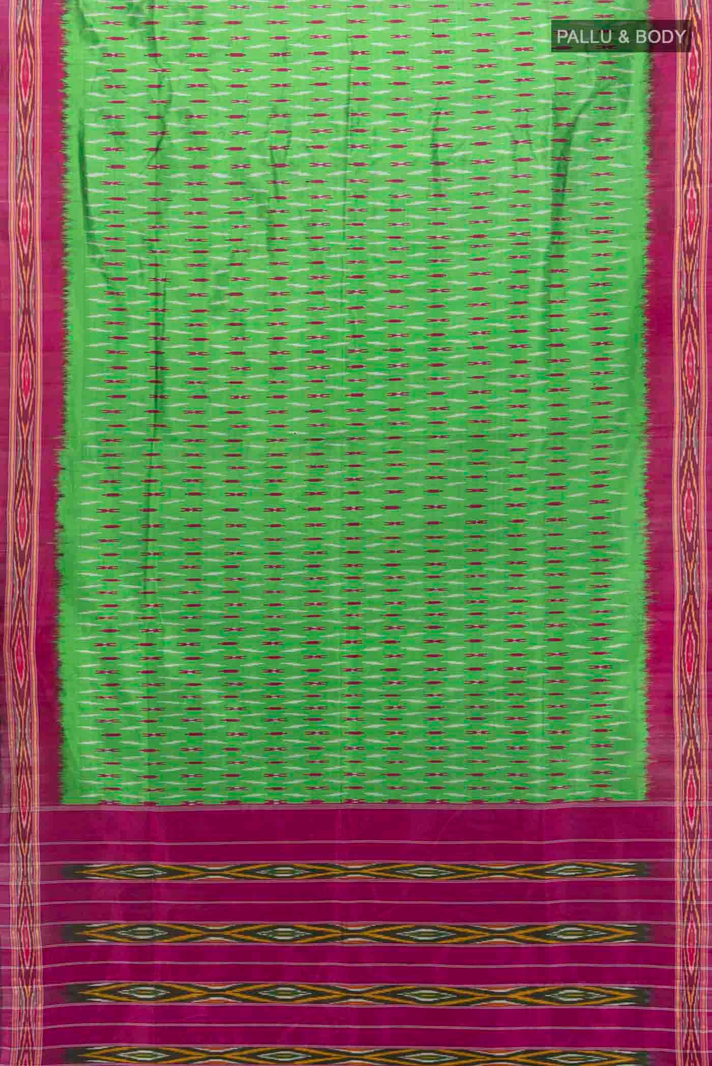 Light Green Pochampally Saree - Image 4