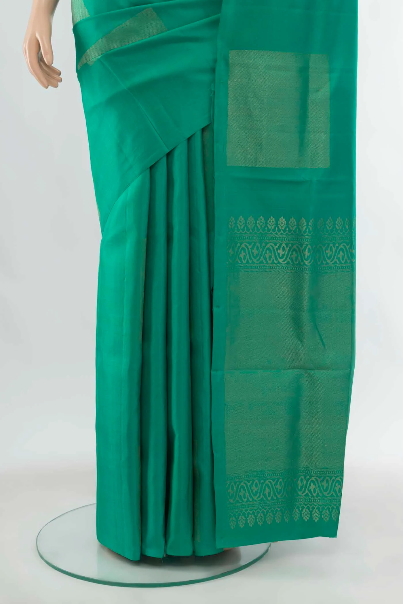 Light Green Soft Silk Saree - Image 3