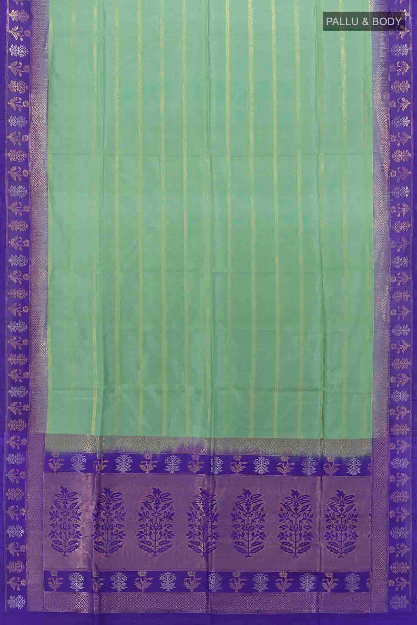 Light Green Soft Silk Saree - Image 5