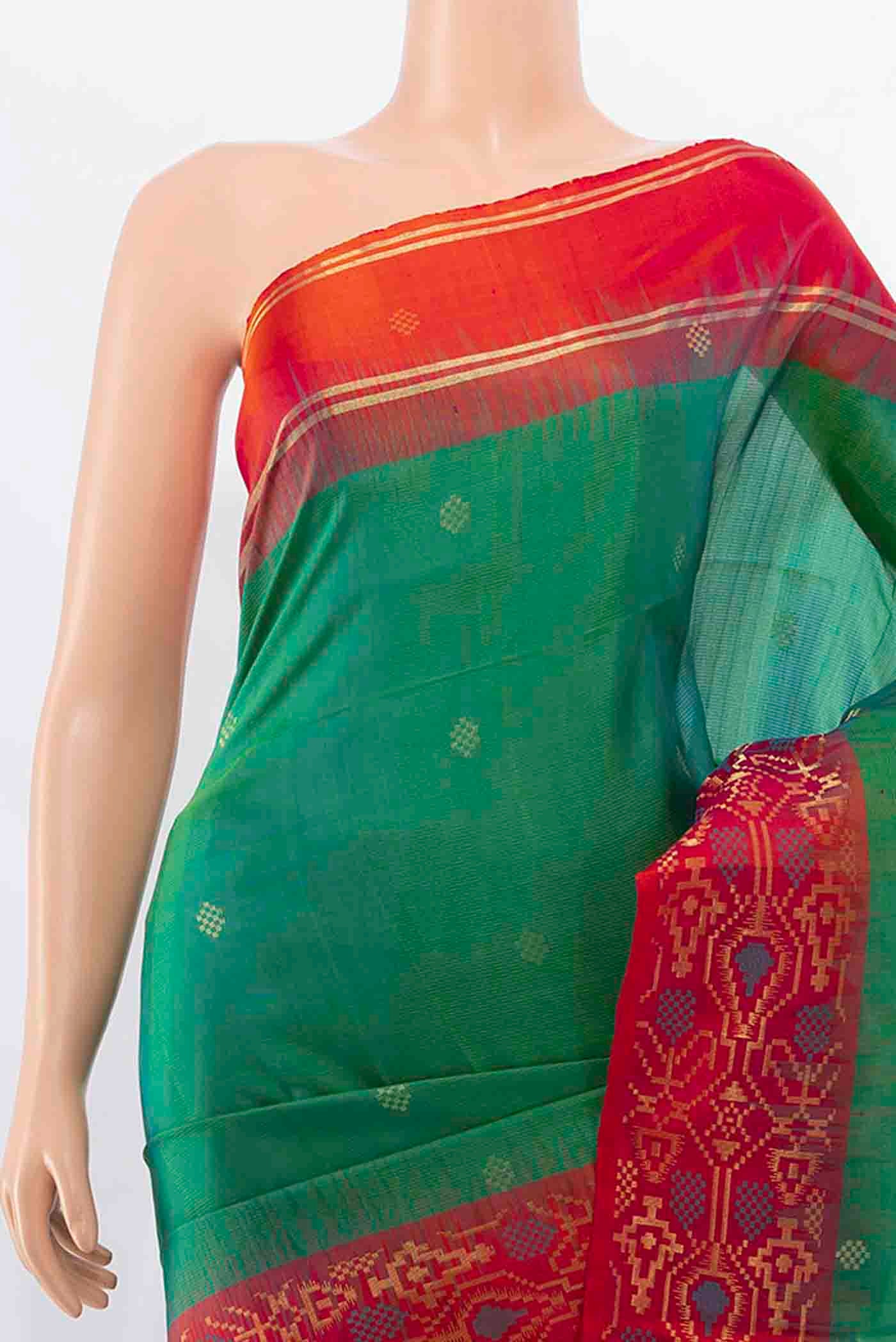 Light Green Soft Silk Saree - Image 2