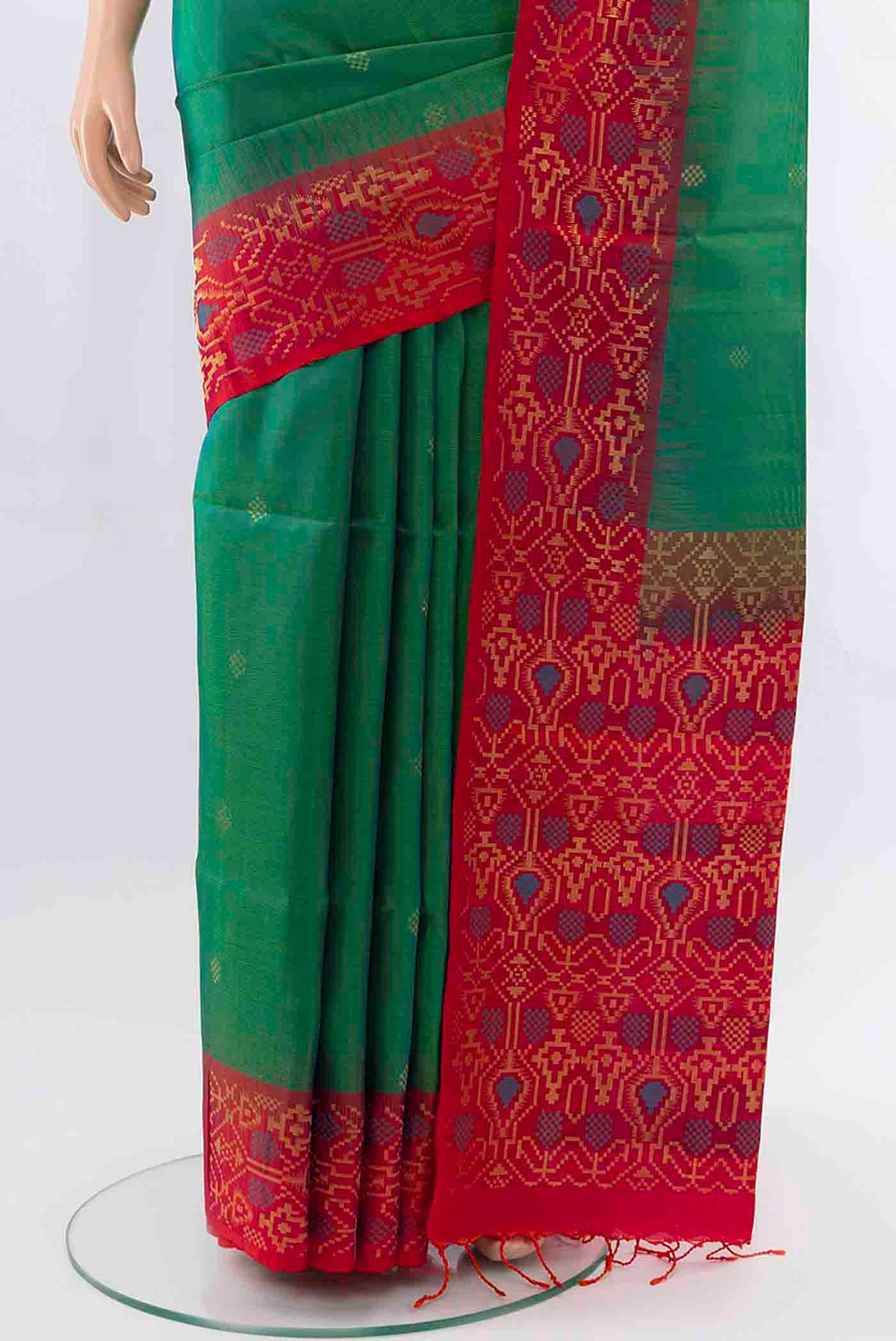 Light Green Soft Silk Saree - Image 3