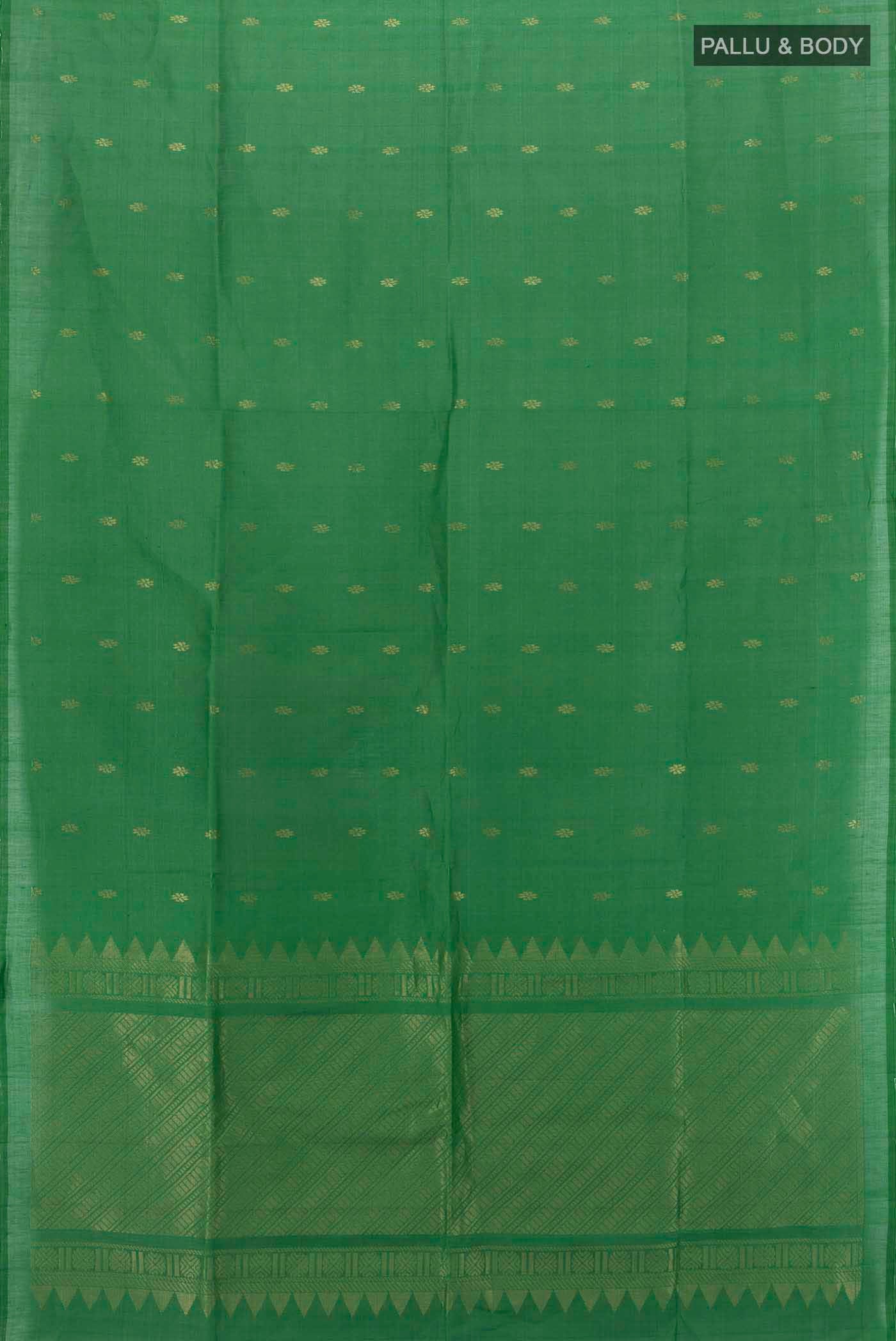 Light Green Soft Silk Saree - Image 5
