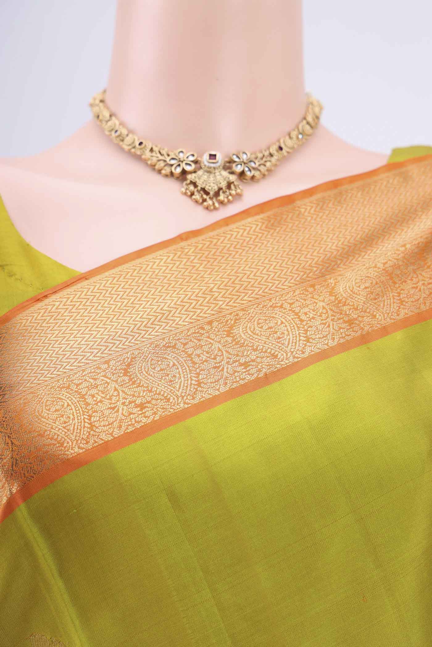 Light Green Soft Silk Saree - Image 2