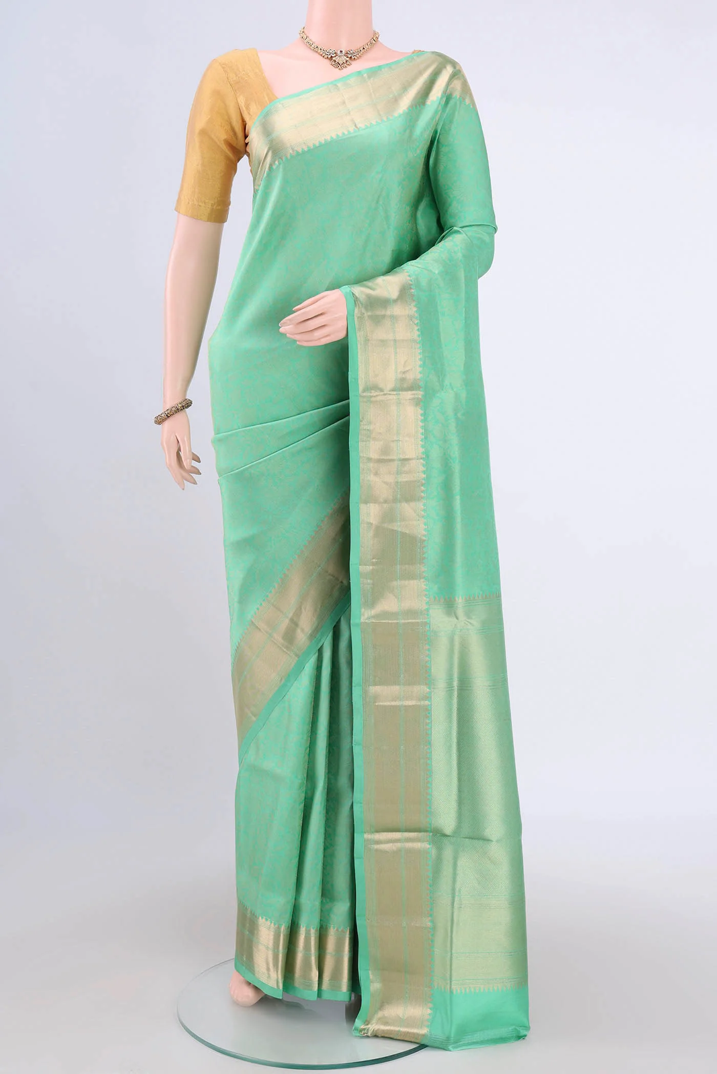 Sea Green Soft Silk Saree