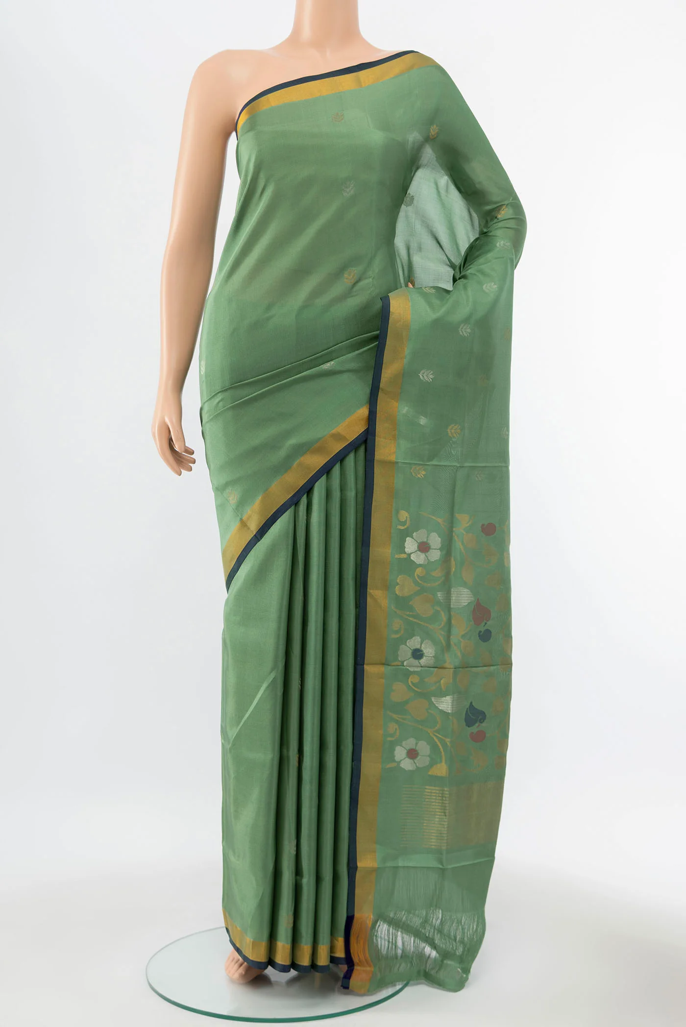 Light Green Uppada Silk Saree