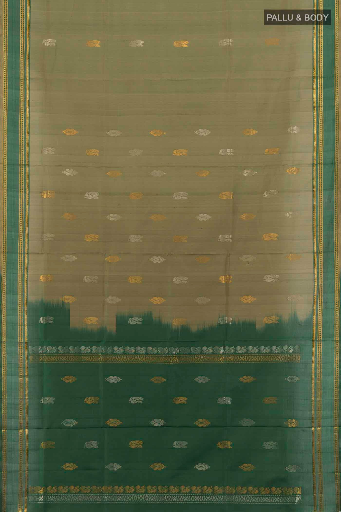 Light Green Uppada Silk Saree - Image 5