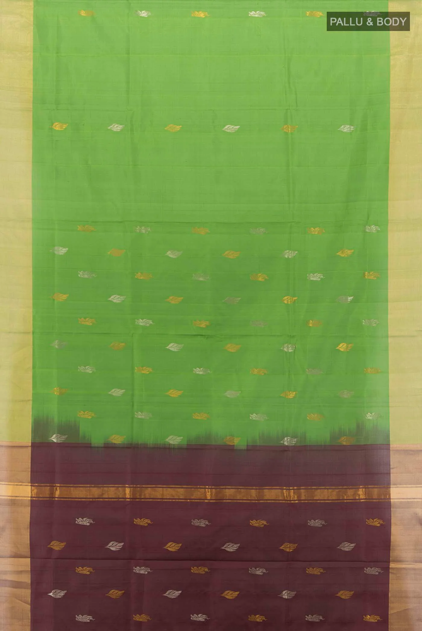 Light Green Uppada Silk Saree - Image 5