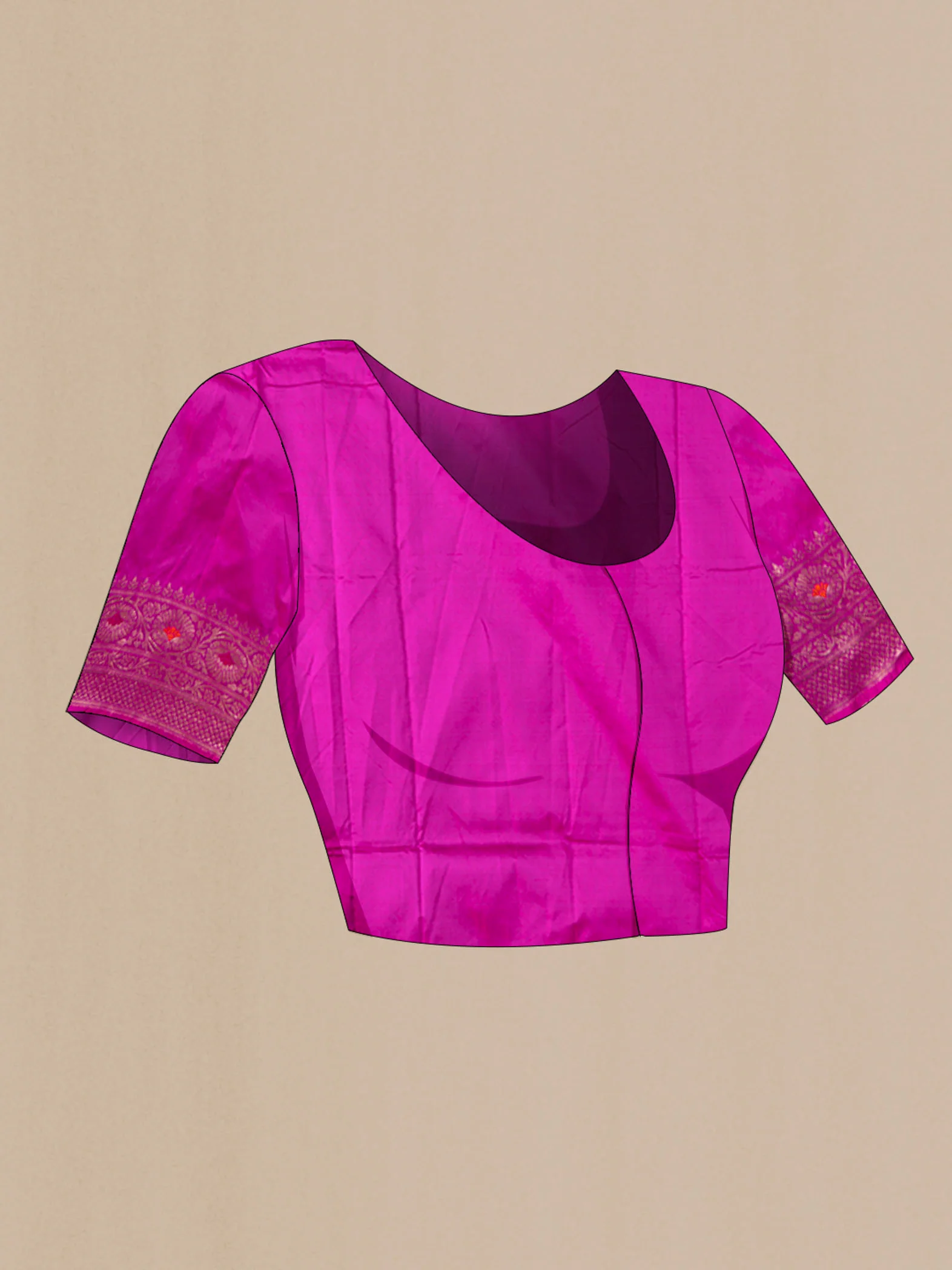 Light Magenta Banarasi Katan Silk Saree - Image 4