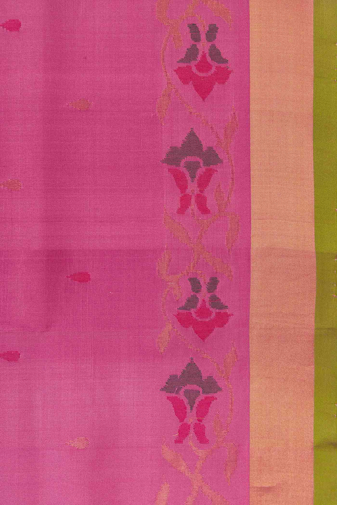 Pink Uppada Silk Saree - Image 4