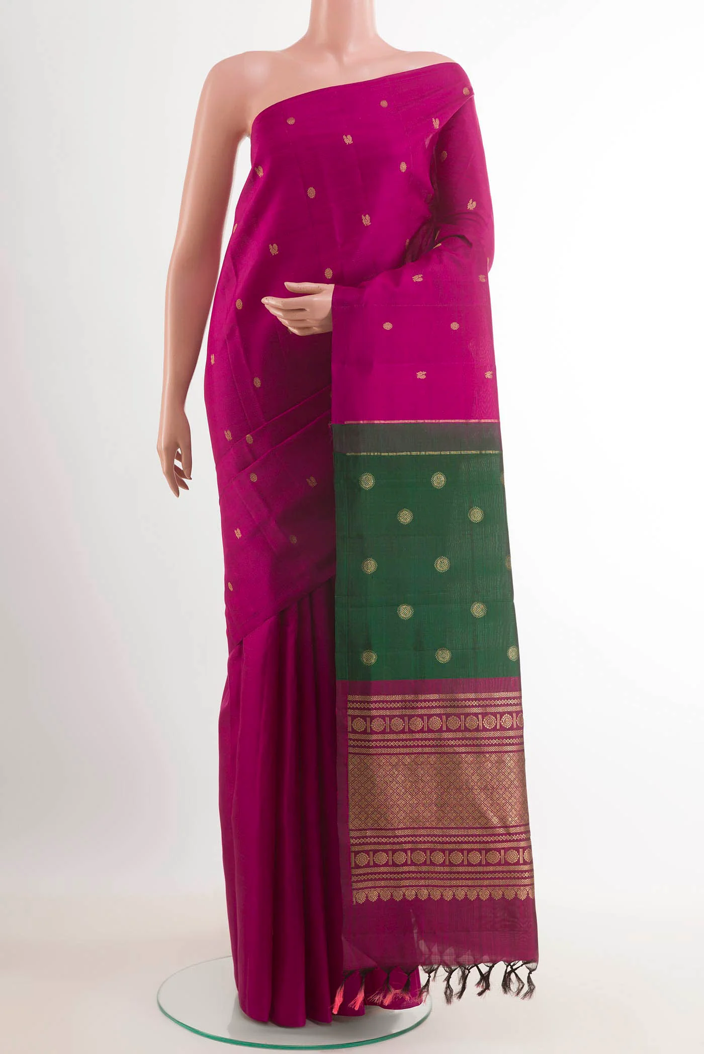 Magenta Kanchipuram Silk Saree