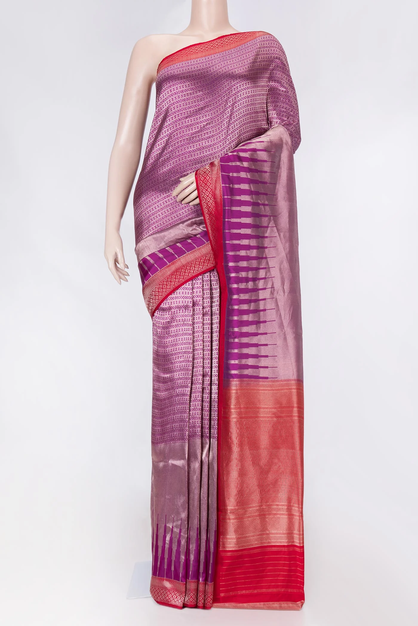 Violet Banarasi Silk Saree