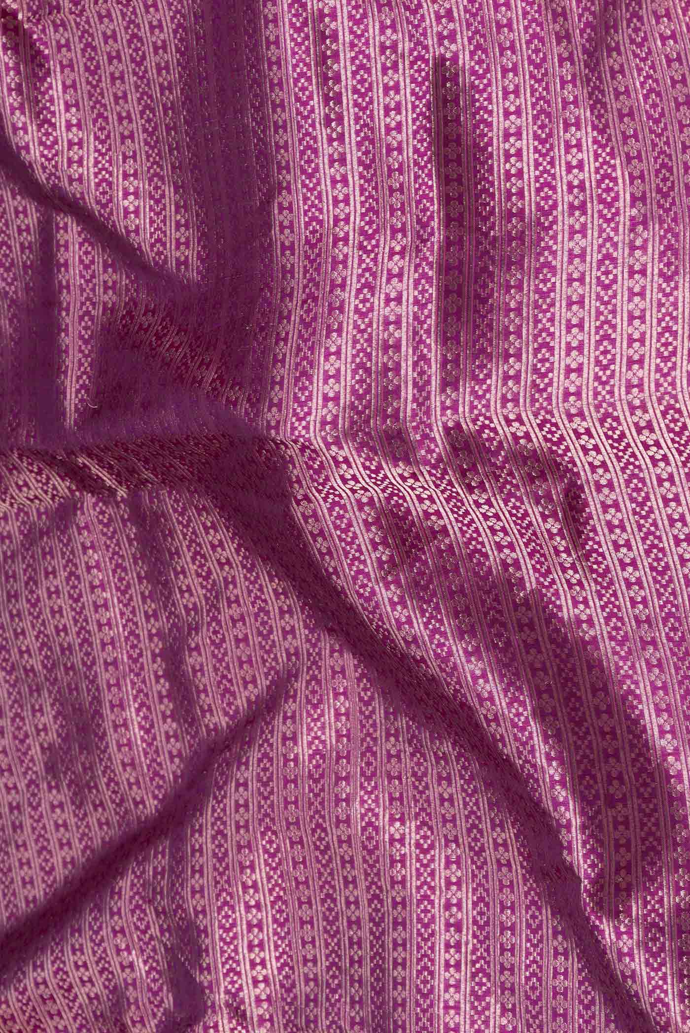 Violet Banarasi Silk Saree - Image 2