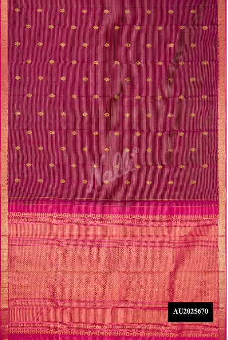 Magenta Dual Tone Kanchipuram Silk Saree