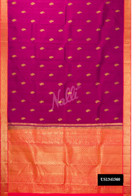 Magenta Dual Tone Kanchipuram Silk Saree