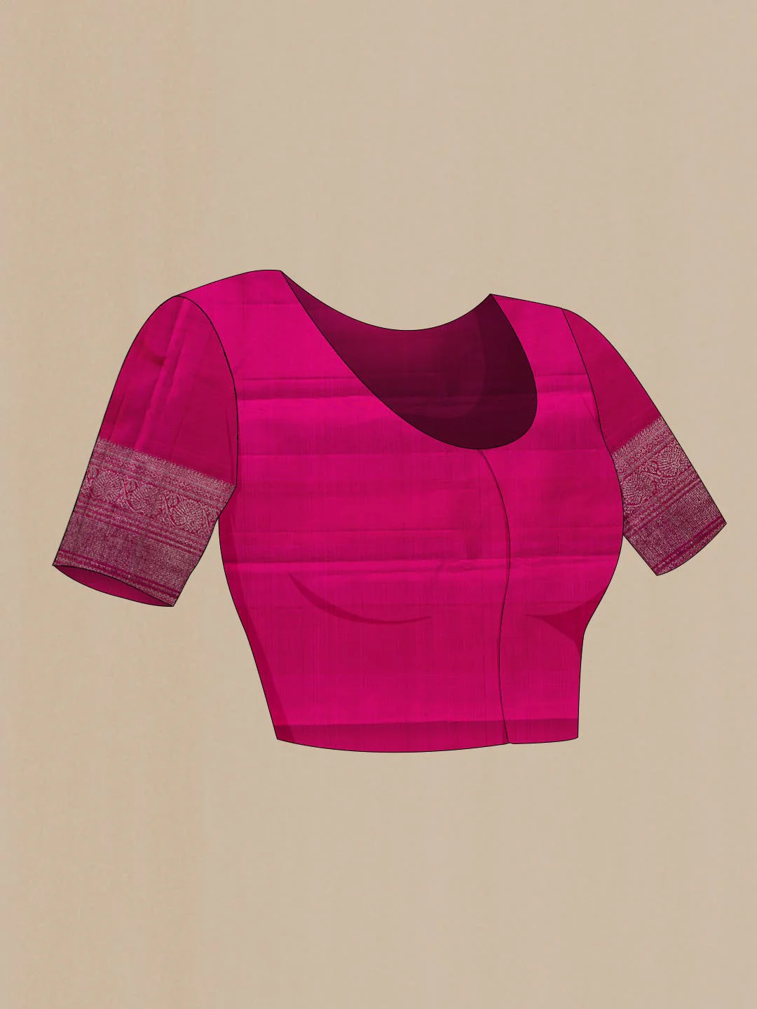 Magenta Dual Tone Kanchipuram Silk Saree - Image 7