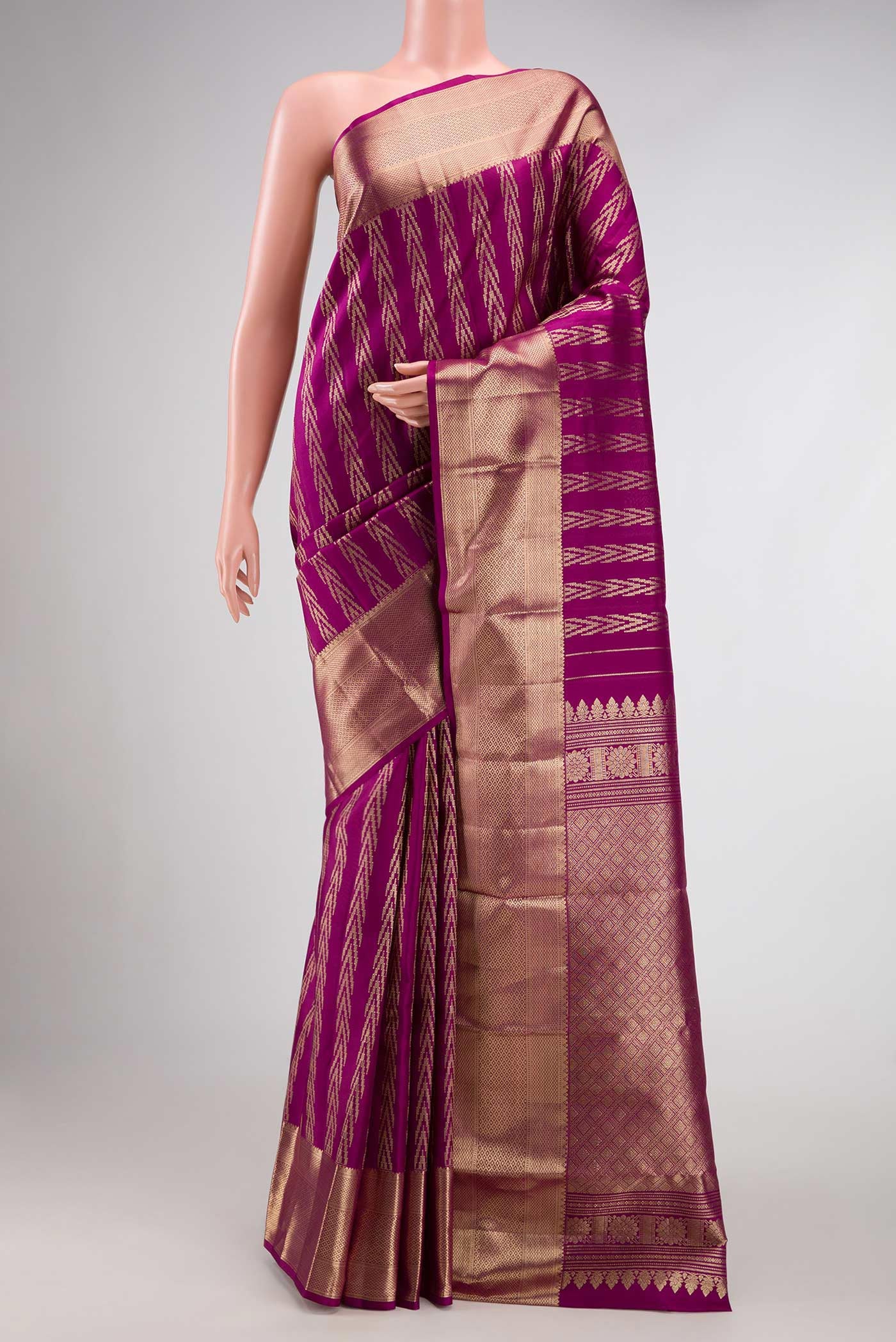 Magenta Kanjivaram Silk Saree