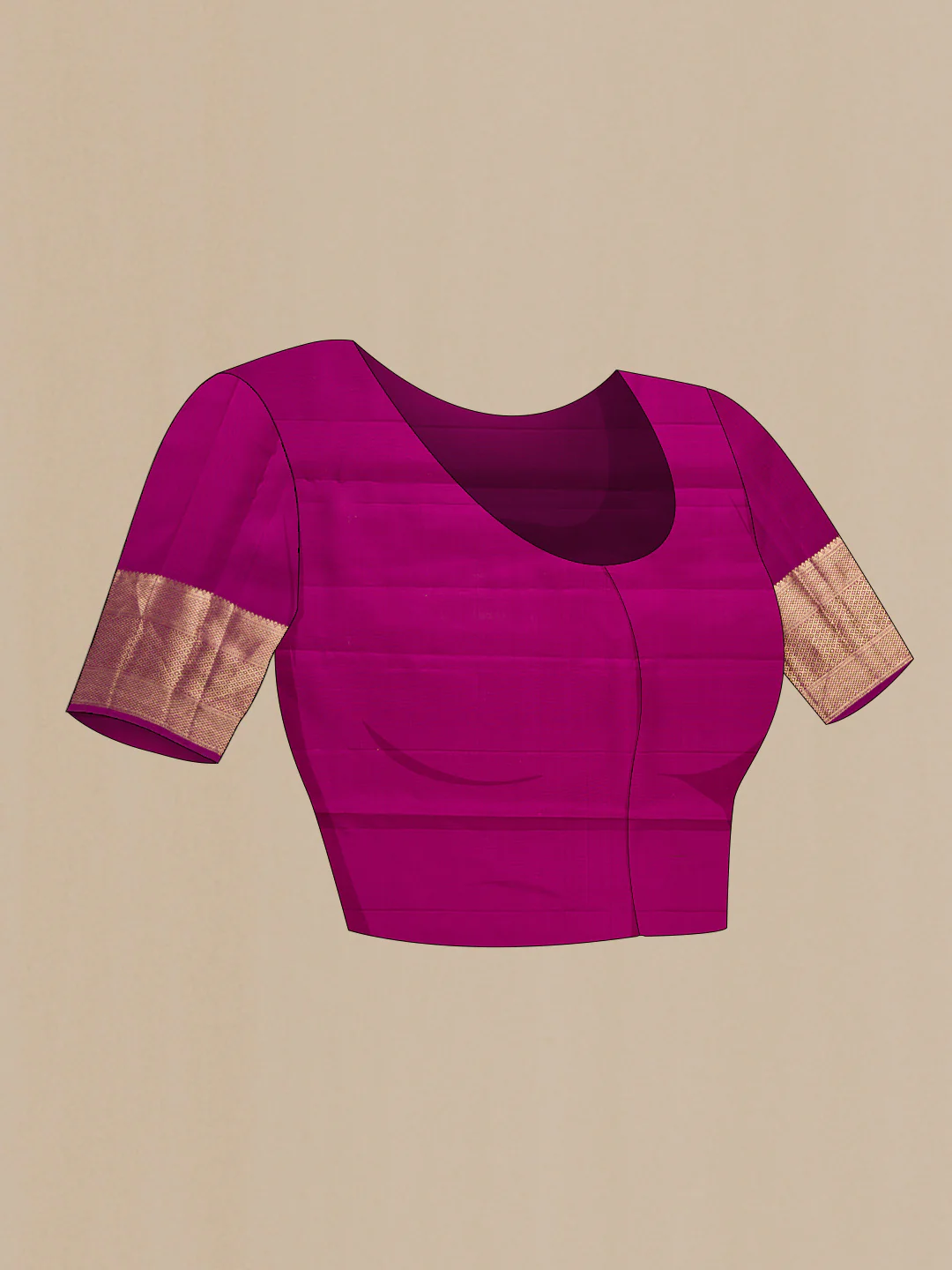 Magenta Kanjivaram Silk Saree - Image 5