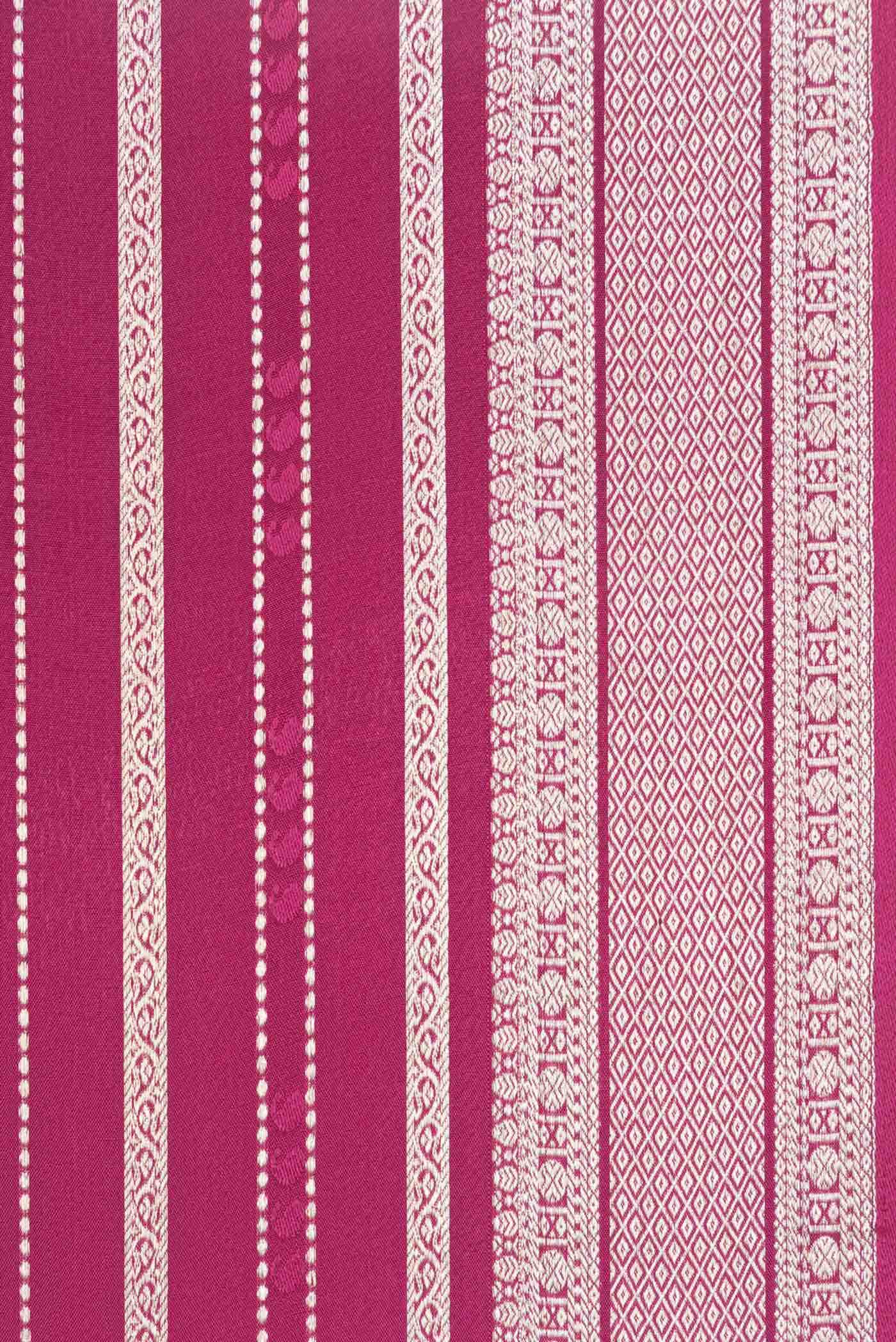 Magenta Mysore Crepe Saree - Image 3