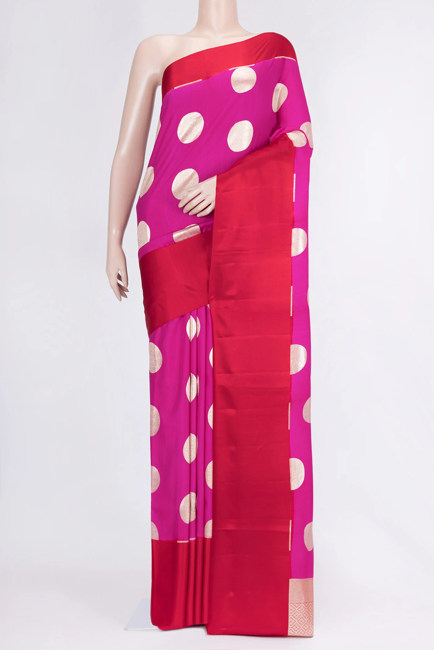 Magenta Banarasi Tussar Georgette Saree