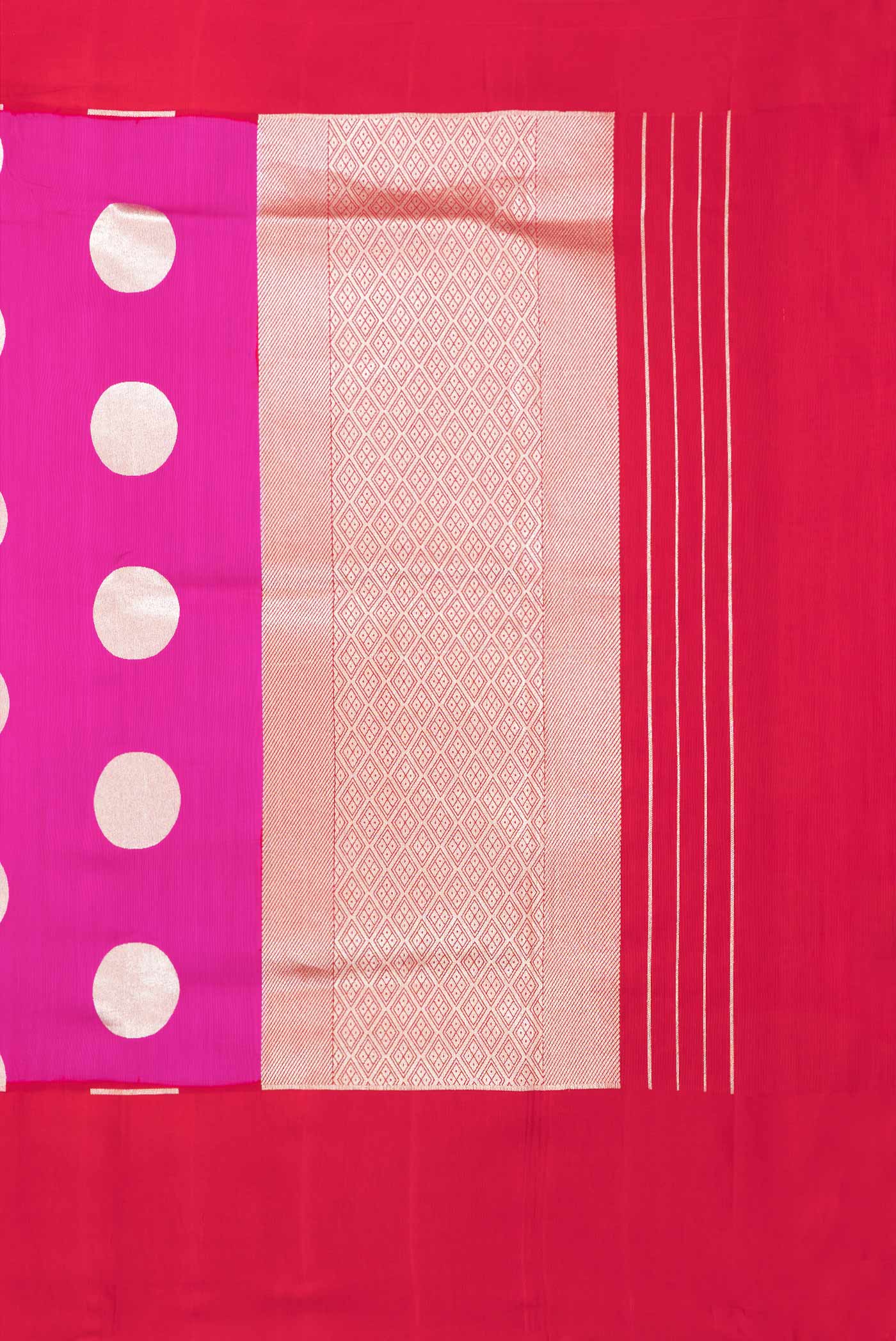 Magenta Banarasi Tussar Georgette Saree - Image 5