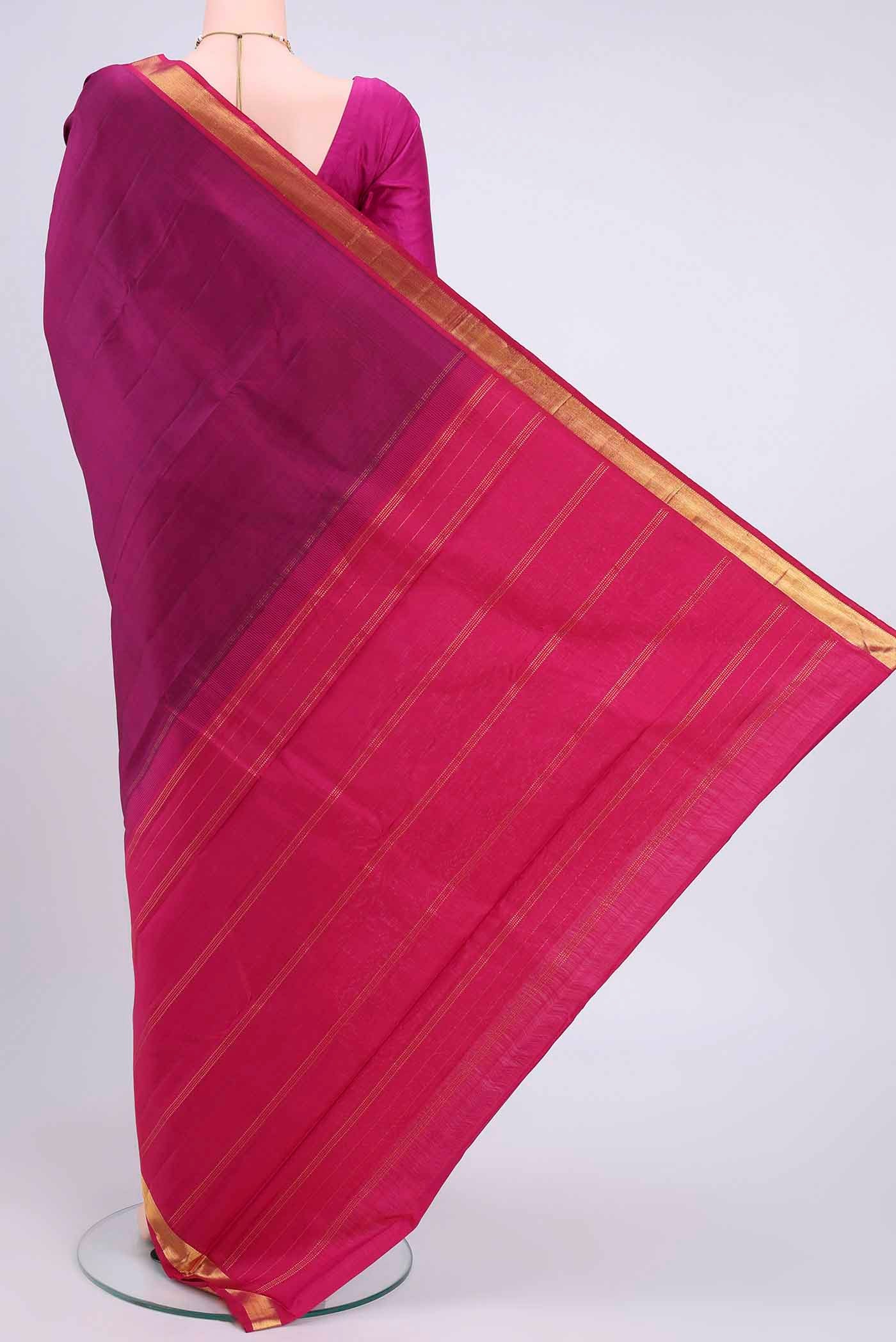 Magenta Kanjivaram Saree - Image 3