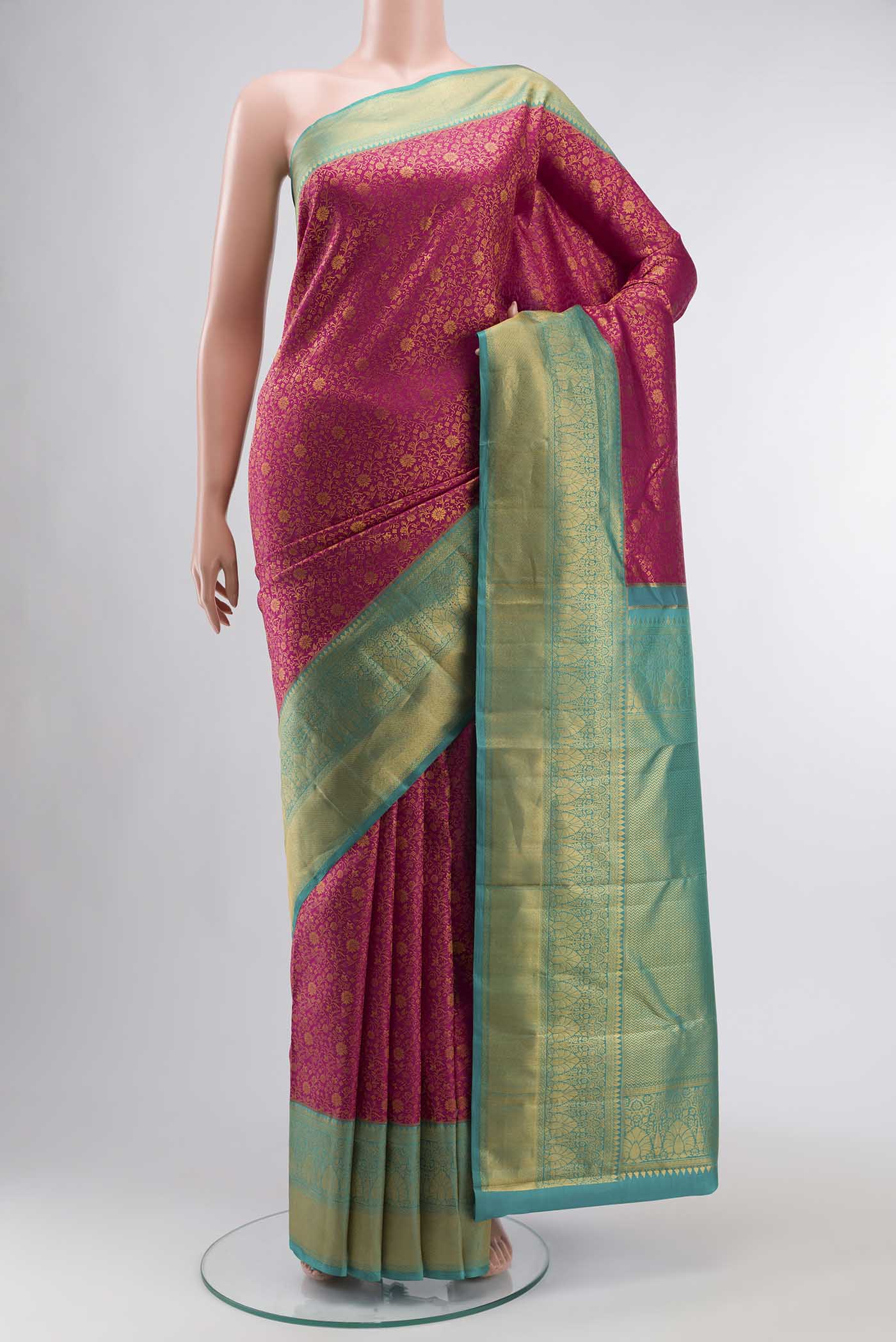 Magenta Kanchipuram Silk Saree