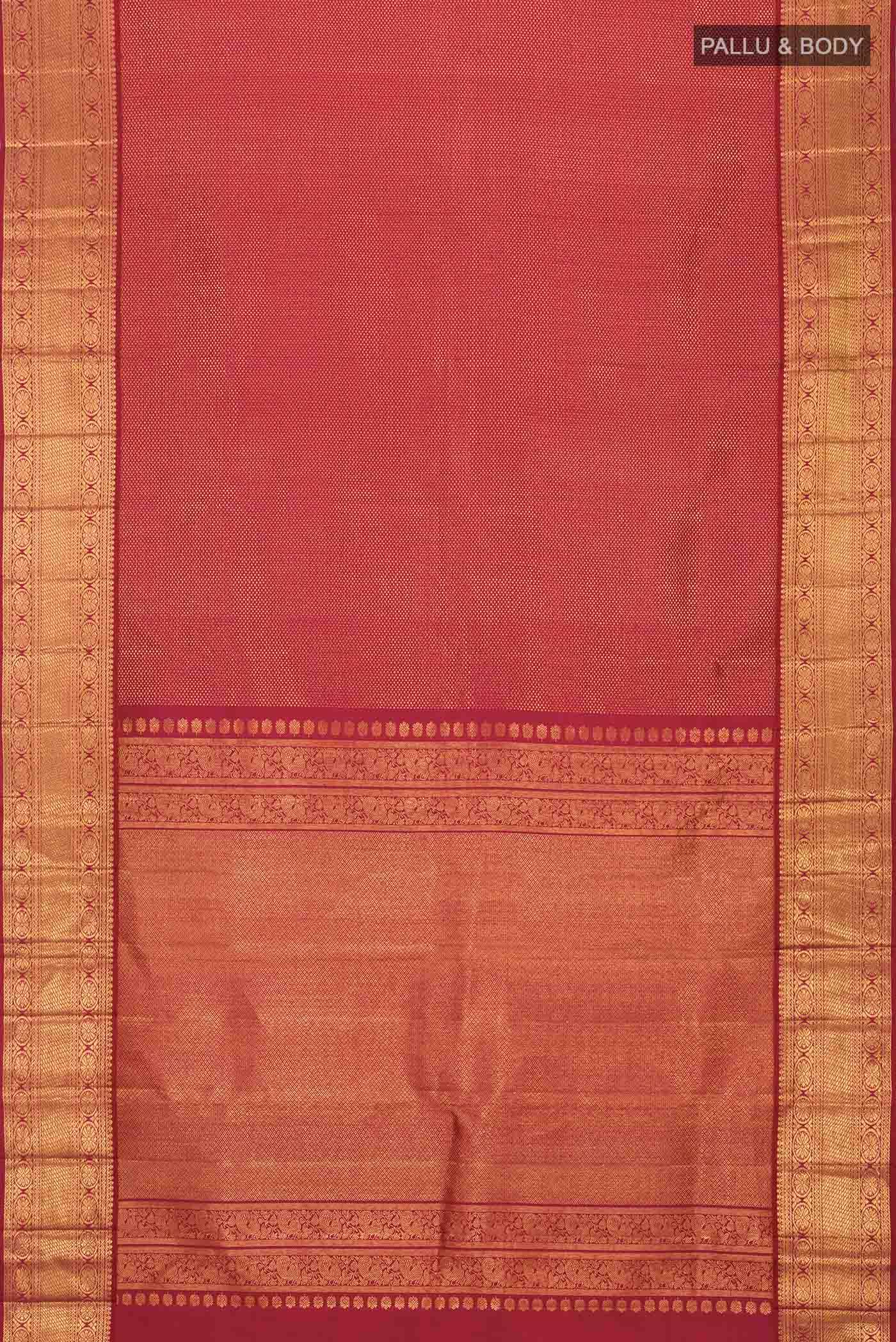 Magenta Kanchipuram Silk Saree - Image 4