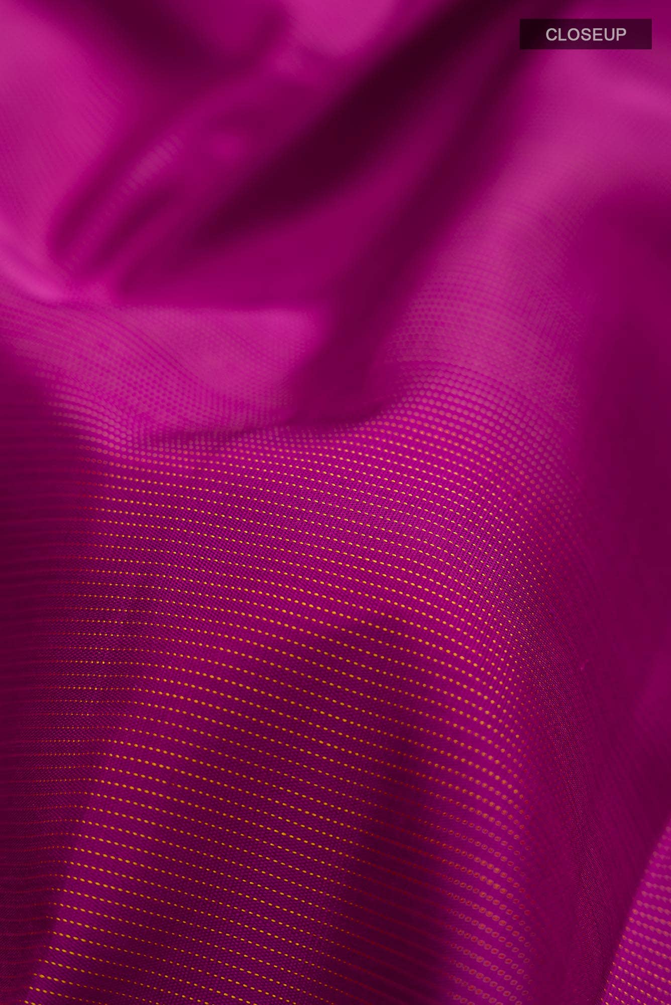 Pure Silk Pure Zari Magenta Kanchipuram Saree - Image 3
