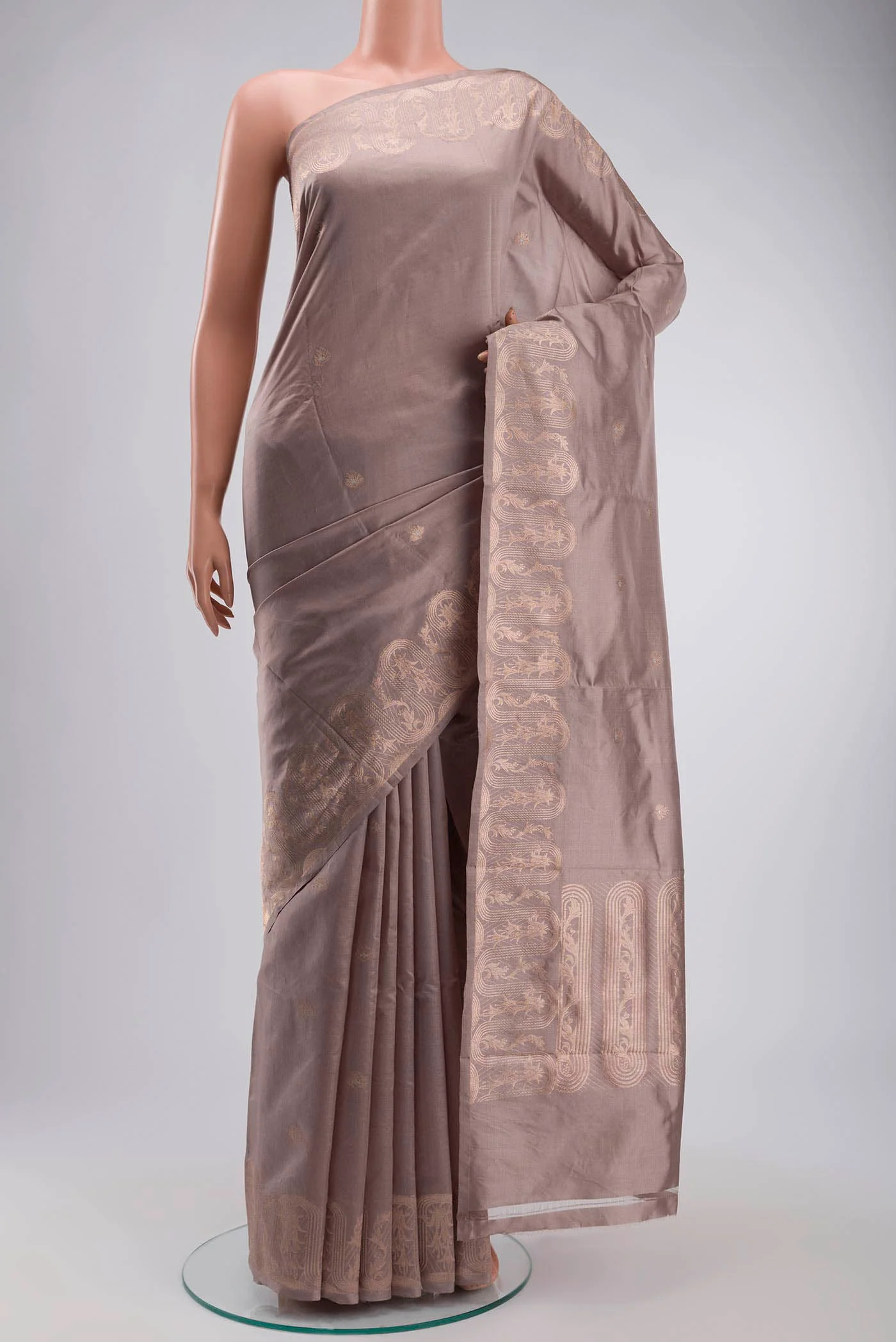 Mandhara-Mauve Banarasi Katan Silk Saree
