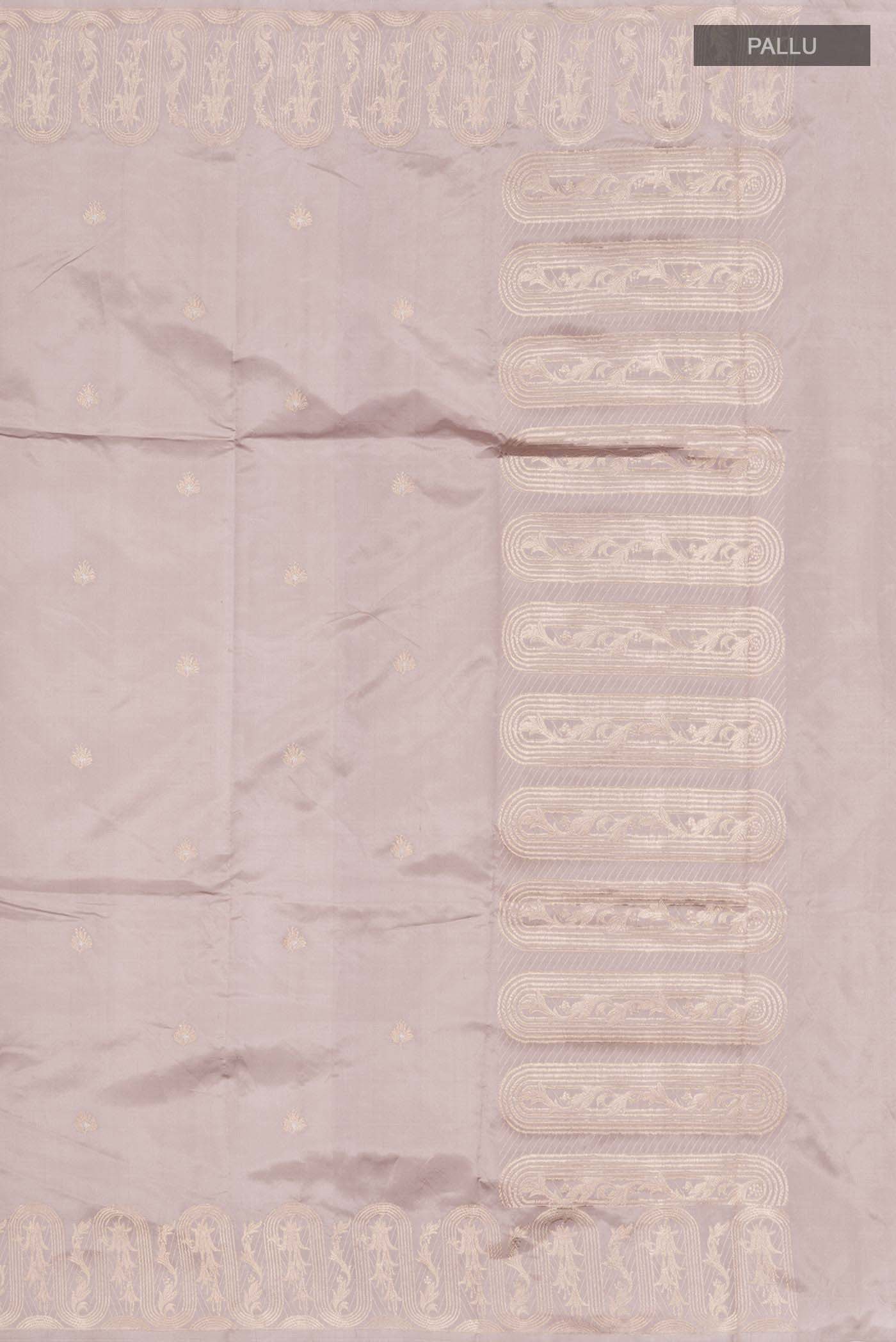 Mandhara-Mauve Banarasi Katan Silk Saree - Image 5