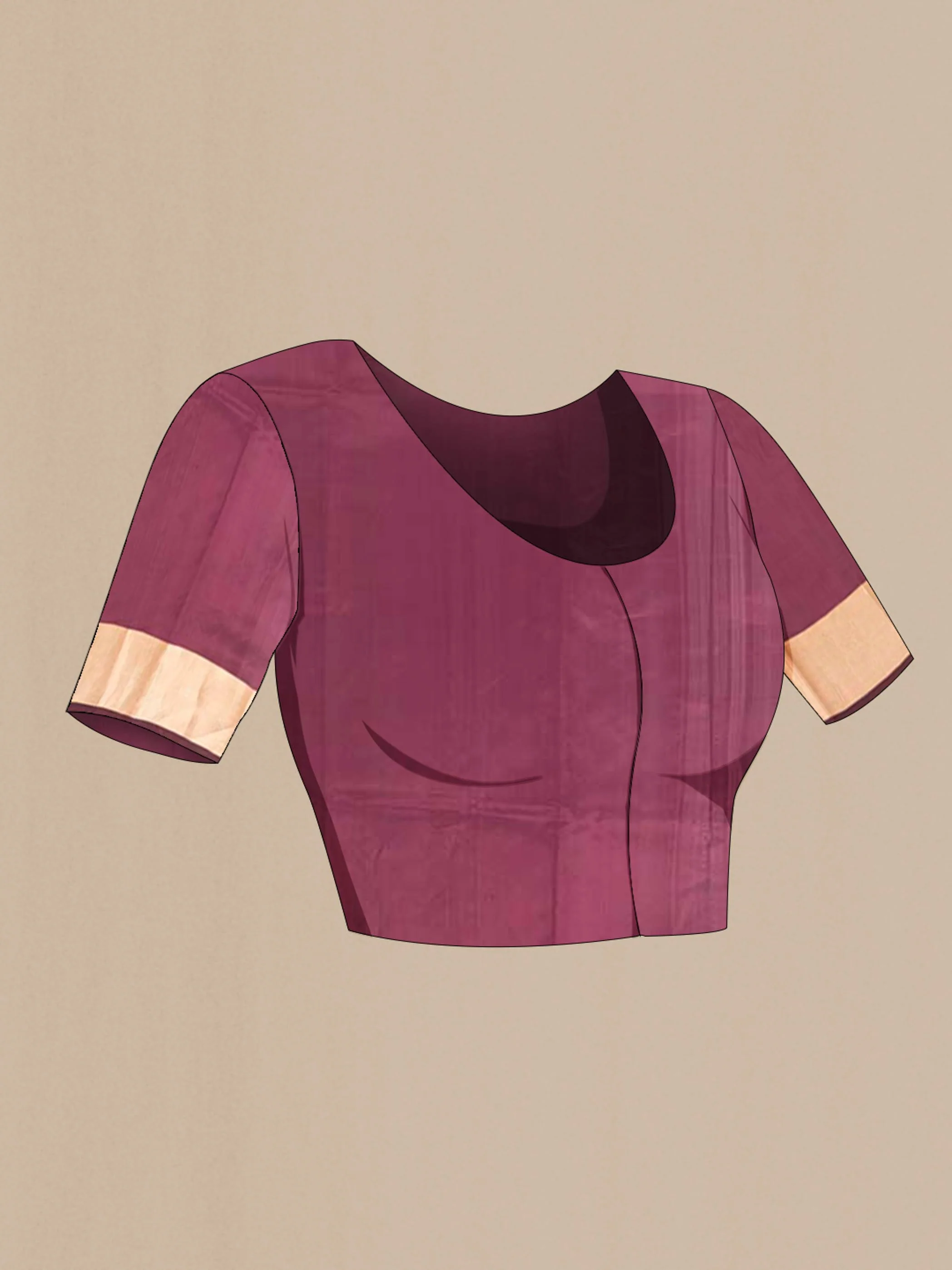 Burgundy Banarasi Katan Silk Saree - Image 4
