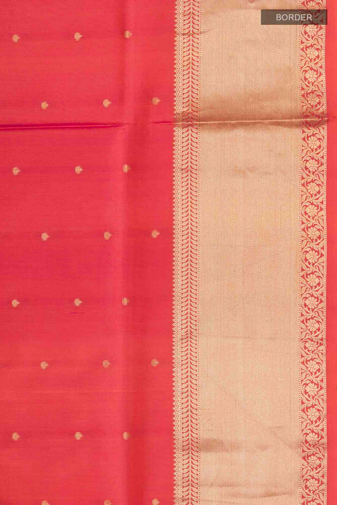 Maroon Banarasi Raw Silk Saree - Image 3