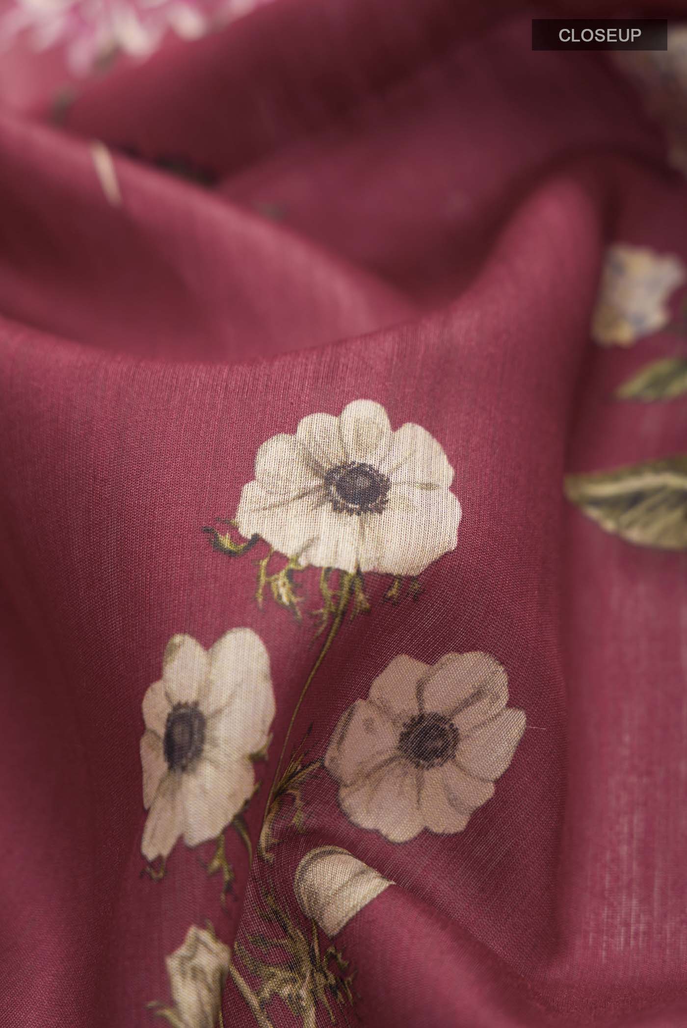 Maroon Bhagalpuri Tussar Silk Saree - Image 2