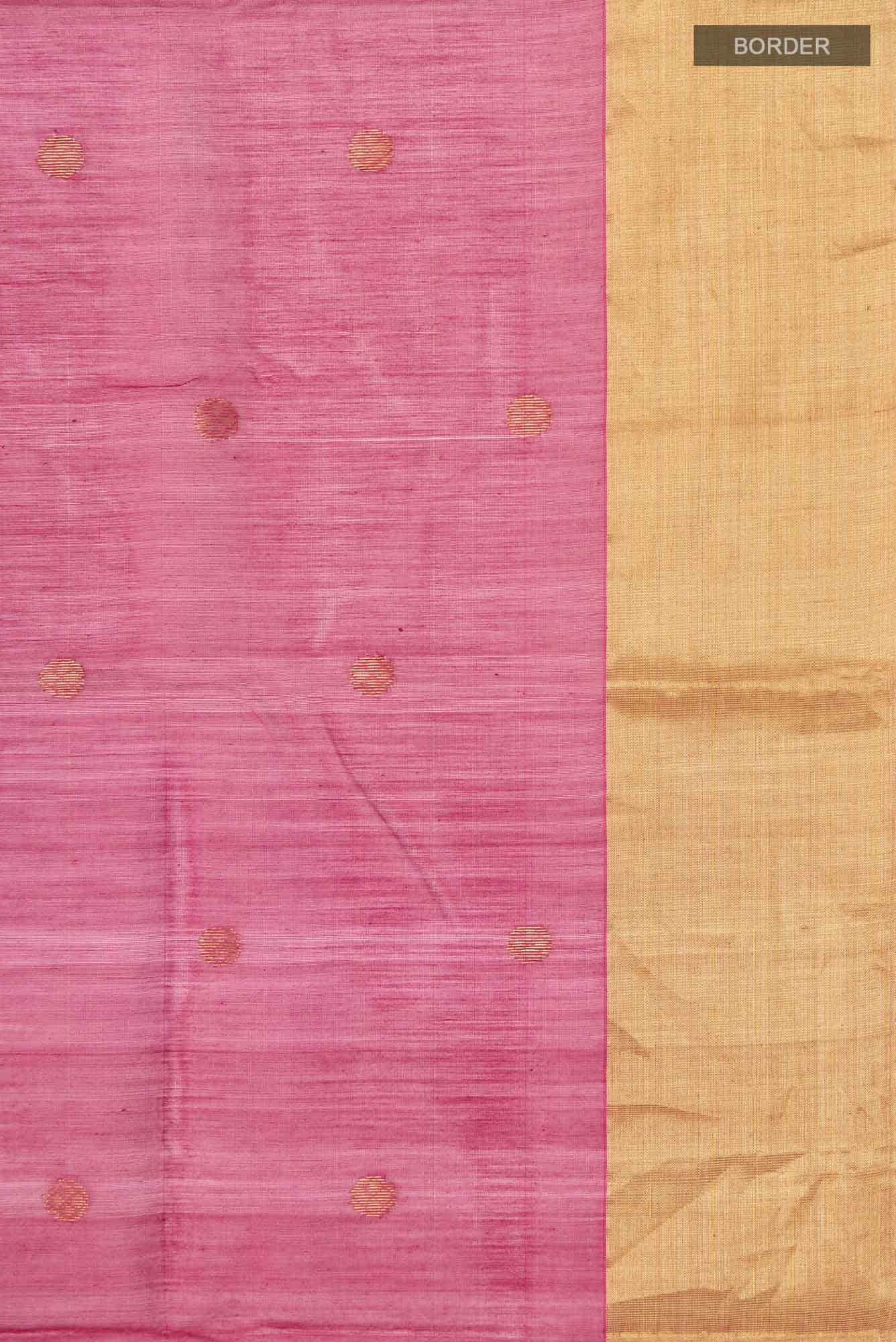 Maroon Chanderi Silk Cotton Saree - Image 4