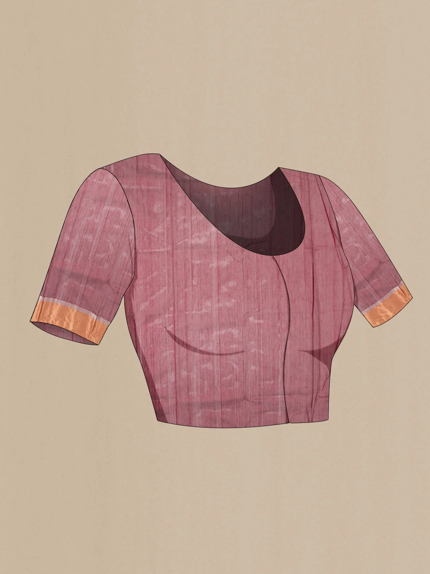 Maroon Chanderi Silk Cotton Saree - Image 10